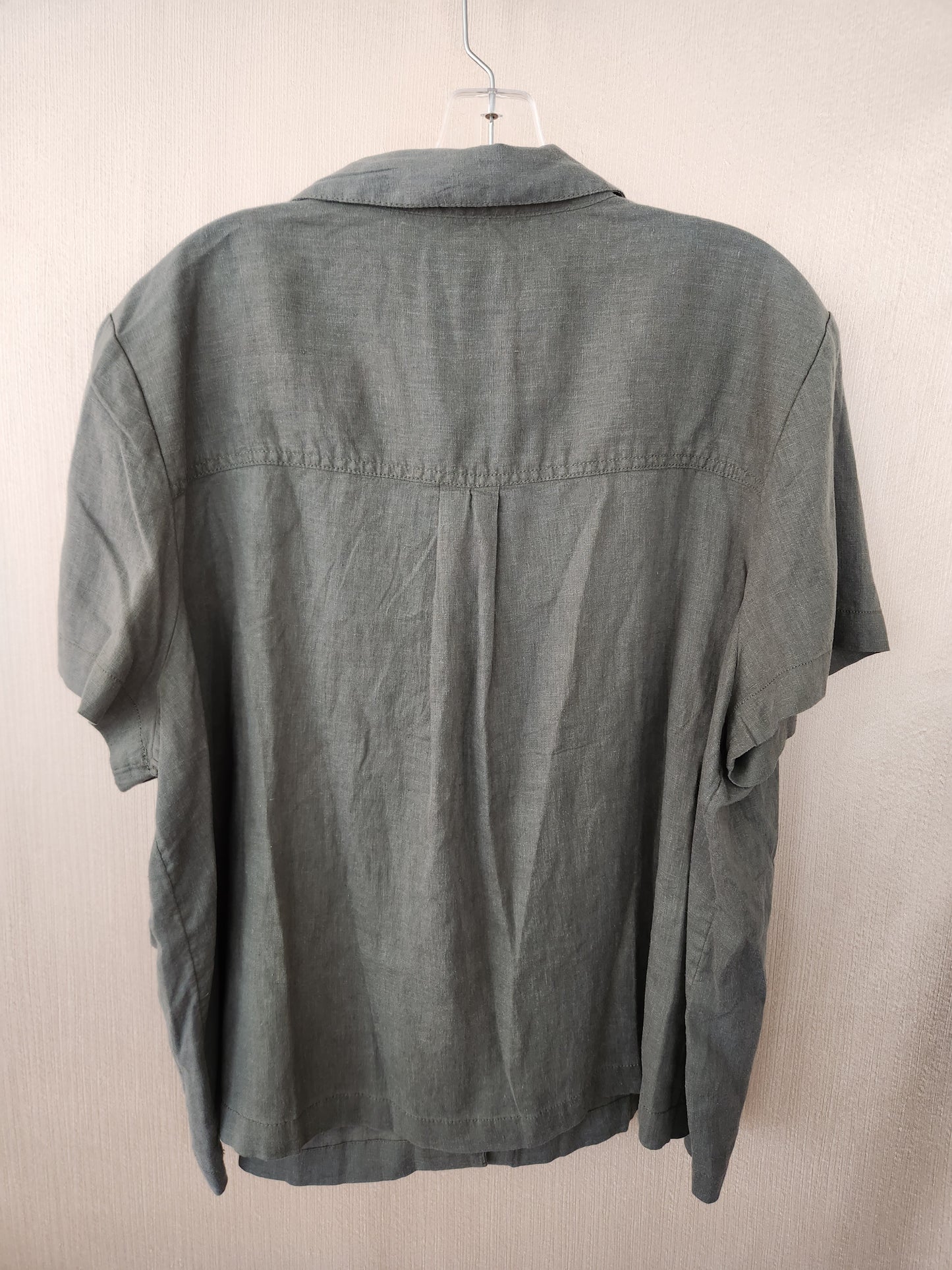 Wonderly Army Olive Short Sleeve Resort Shirt - Size: XXL