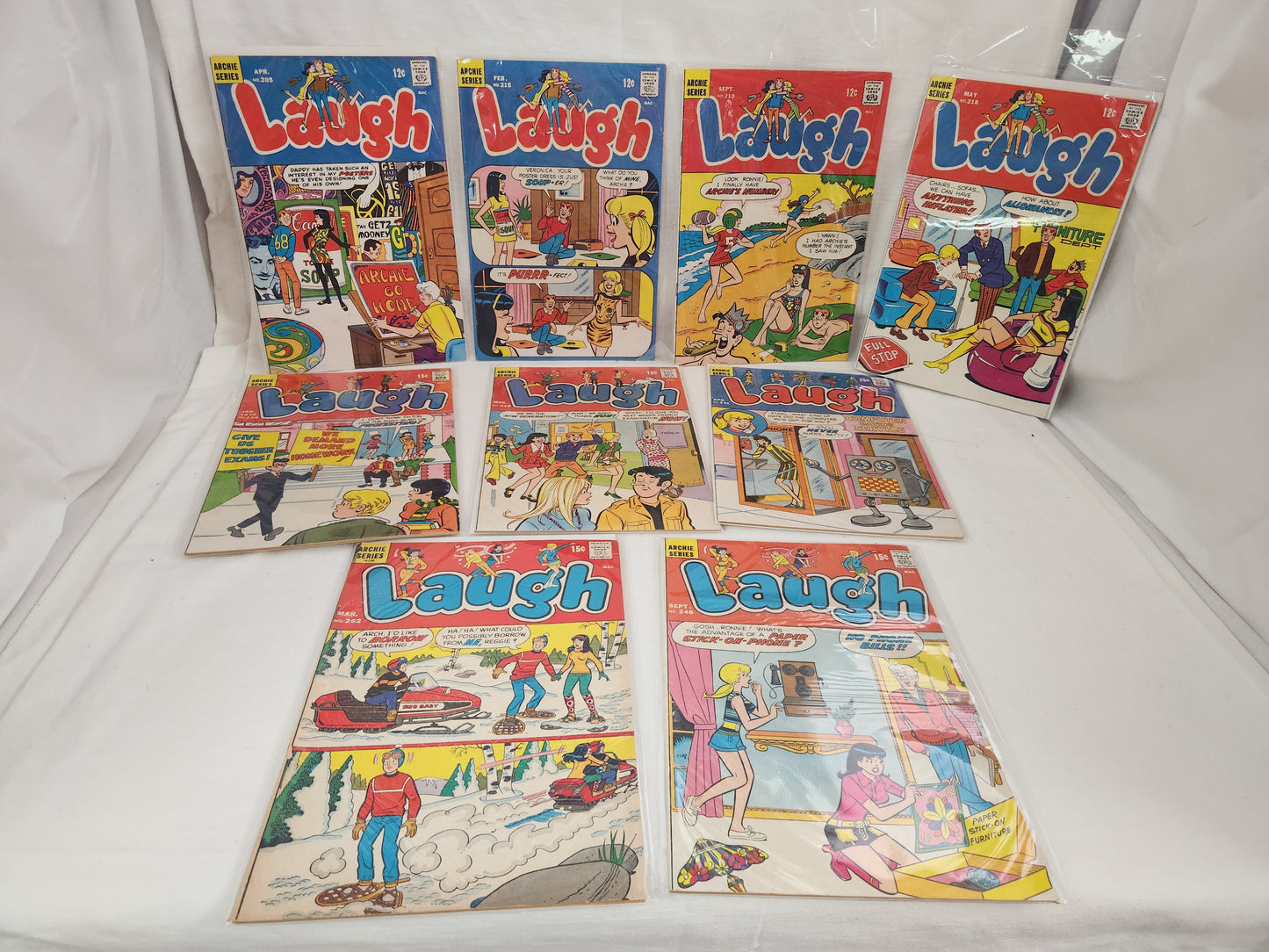 Lot of 9 Various - Archie Series "Laugh" Comic Books