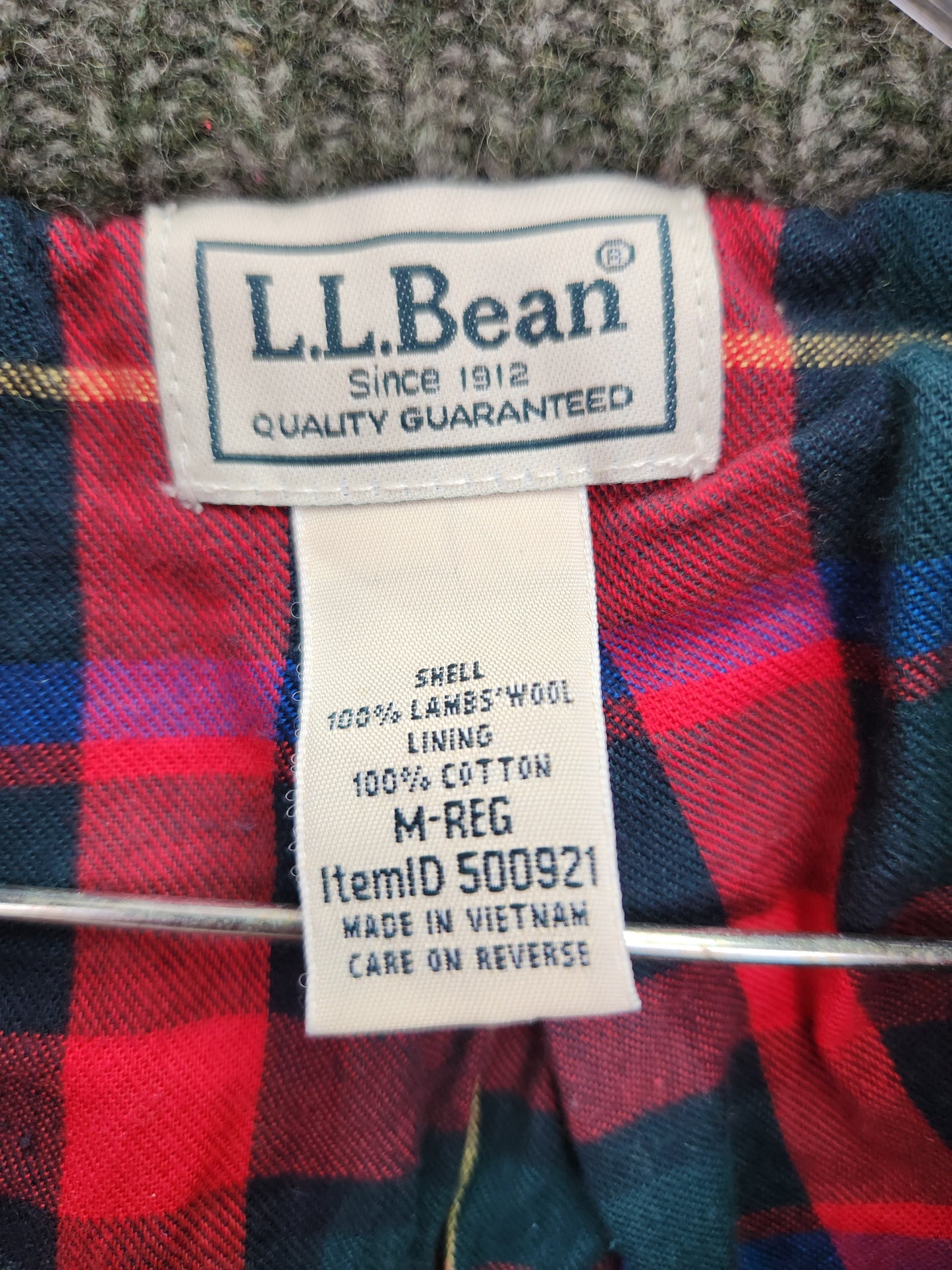 LL Bean Green Lambswool Full Zip Cardigan Sweater - Size: M(reg)