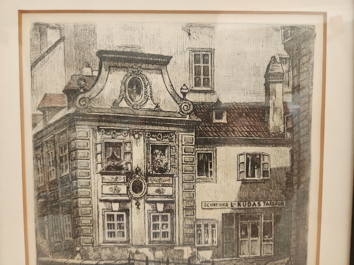 Framed Etching By Hans H. Leisch