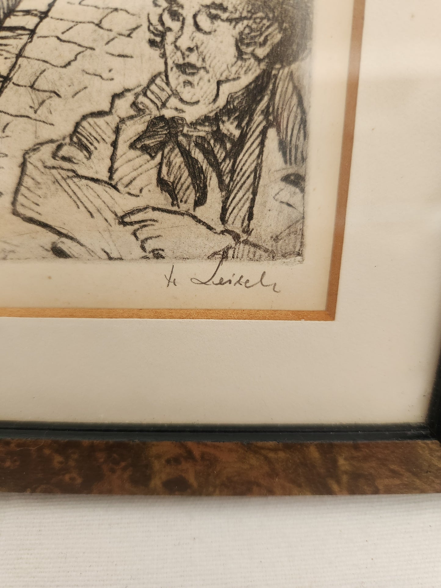 Framed Etching By Hans H. Leisch