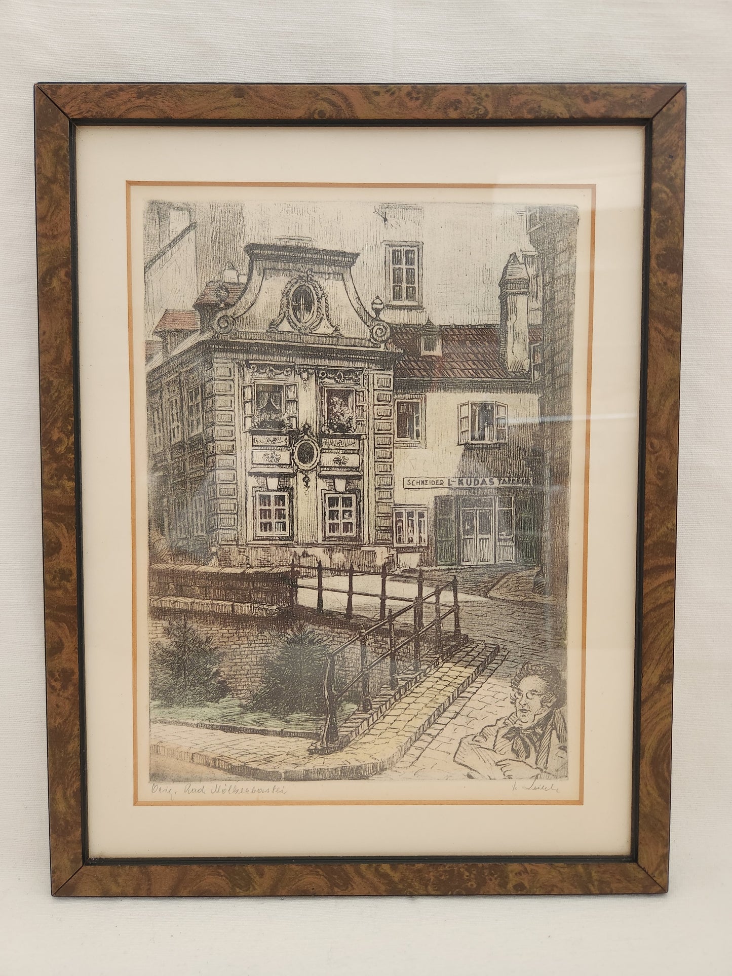 Framed Etching By Hans H. Leisch