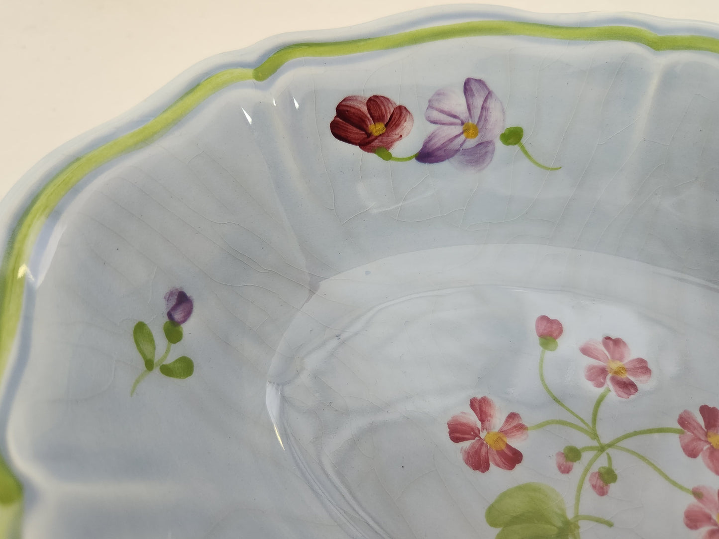 Longchamp Mon Jardin Oval Vegetable Bowl (crazing)