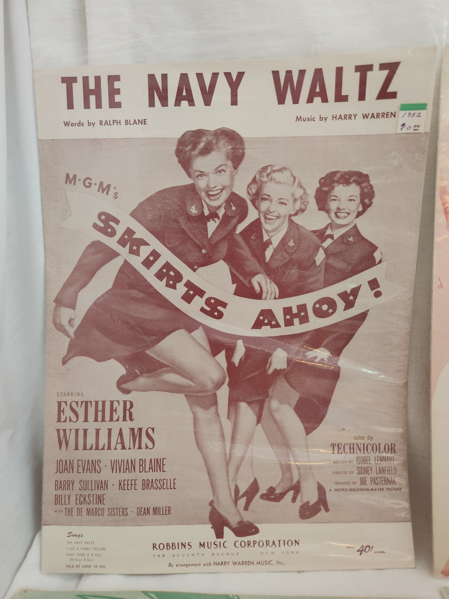 Lot of 6 Vintage - Esther Williams Movies Sheet Music