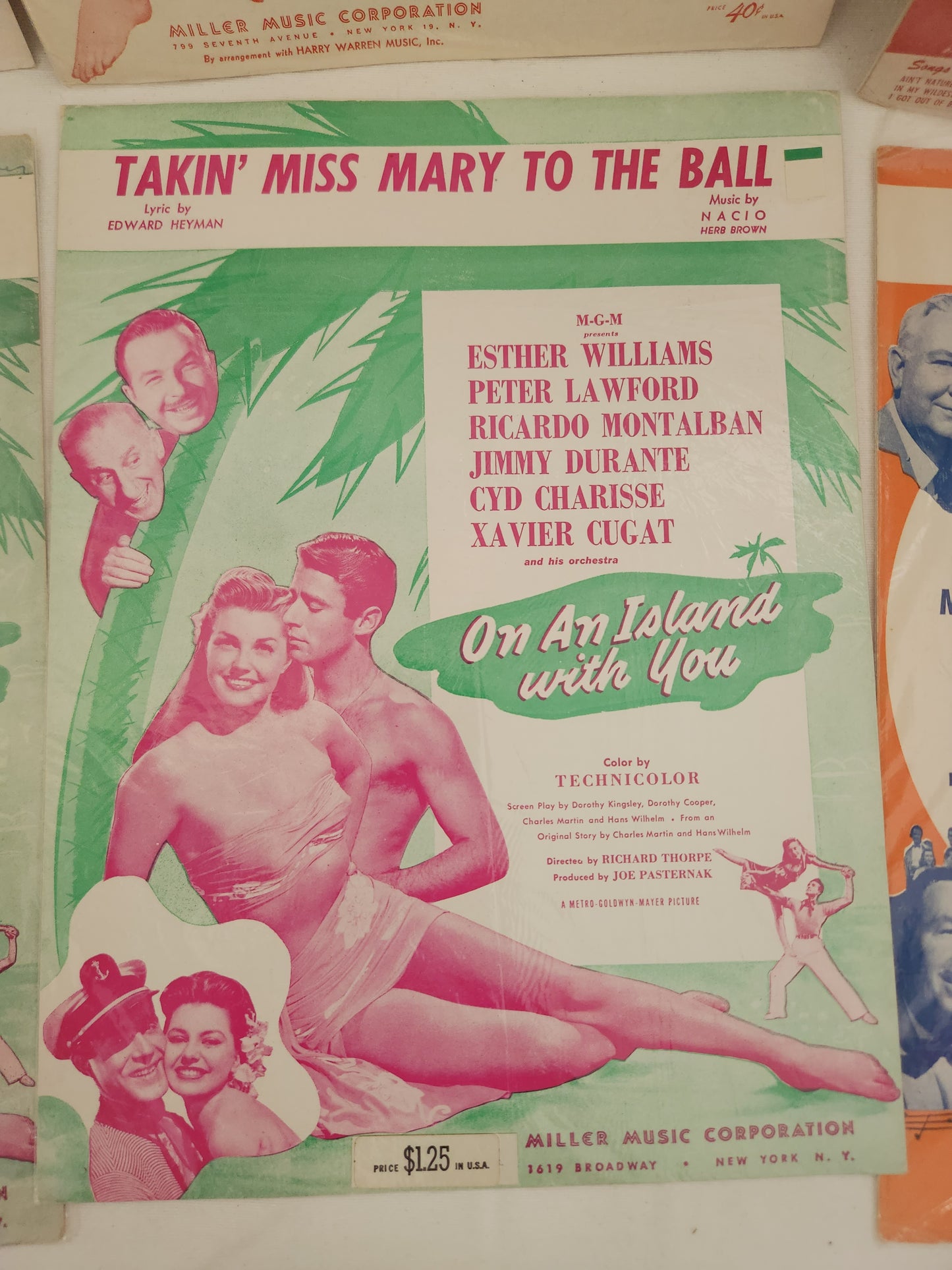 Lot of 6 Vintage - Esther Williams Movies Sheet Music
