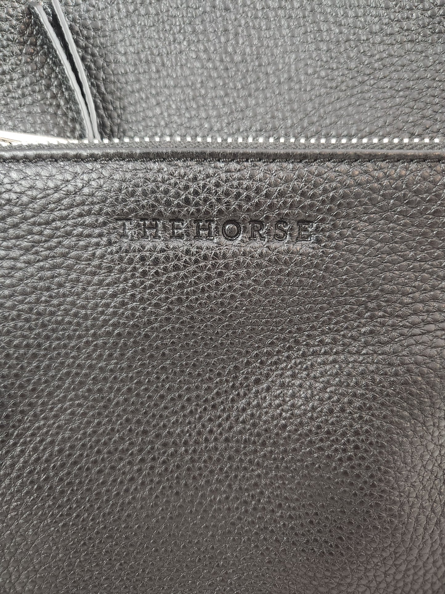 The Horse - Black Pebbled Leather Mini Backpack