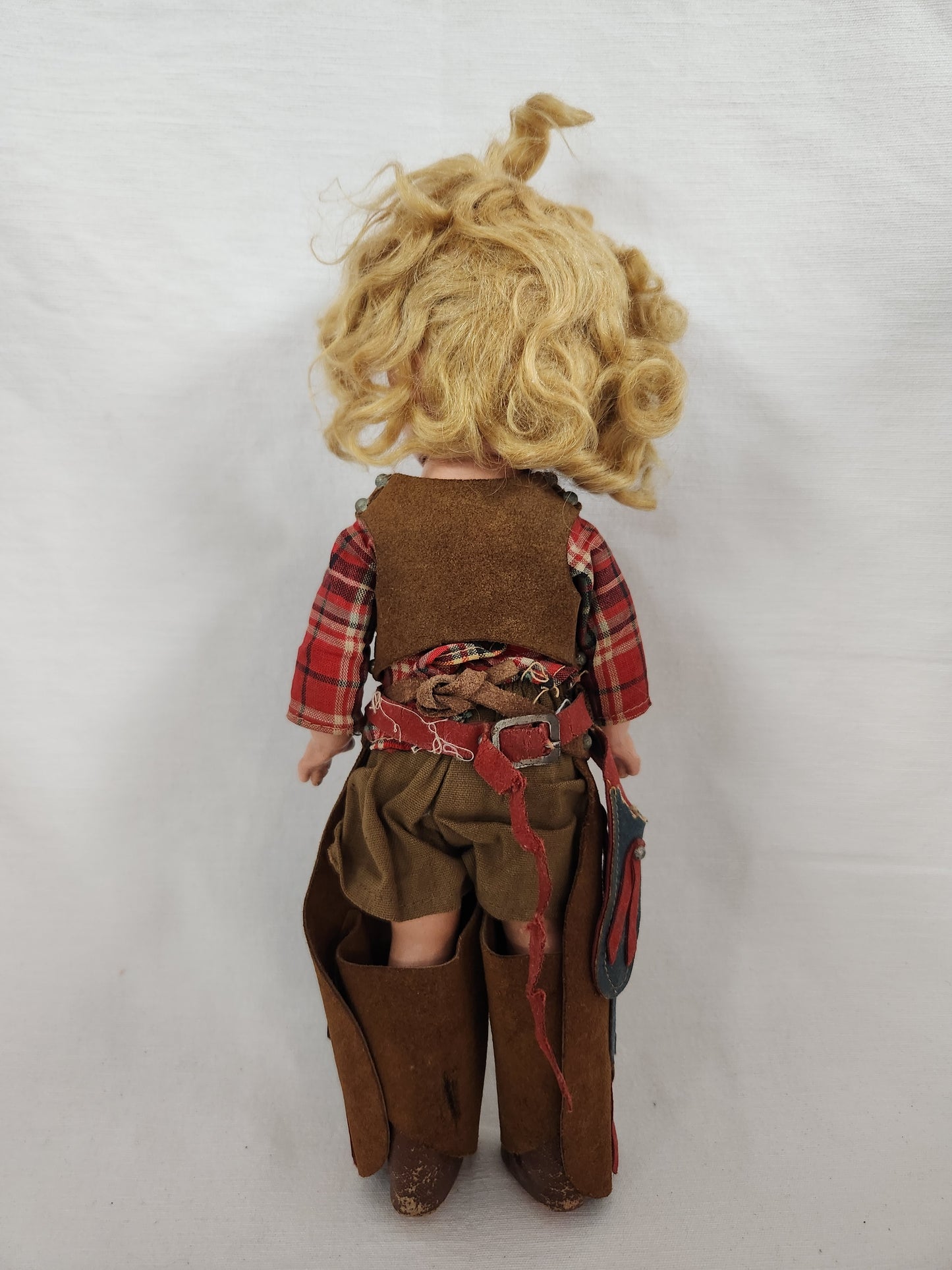 VINTAGE 1930's - Shirley Temple 12" Composition Texas Ranger Doll