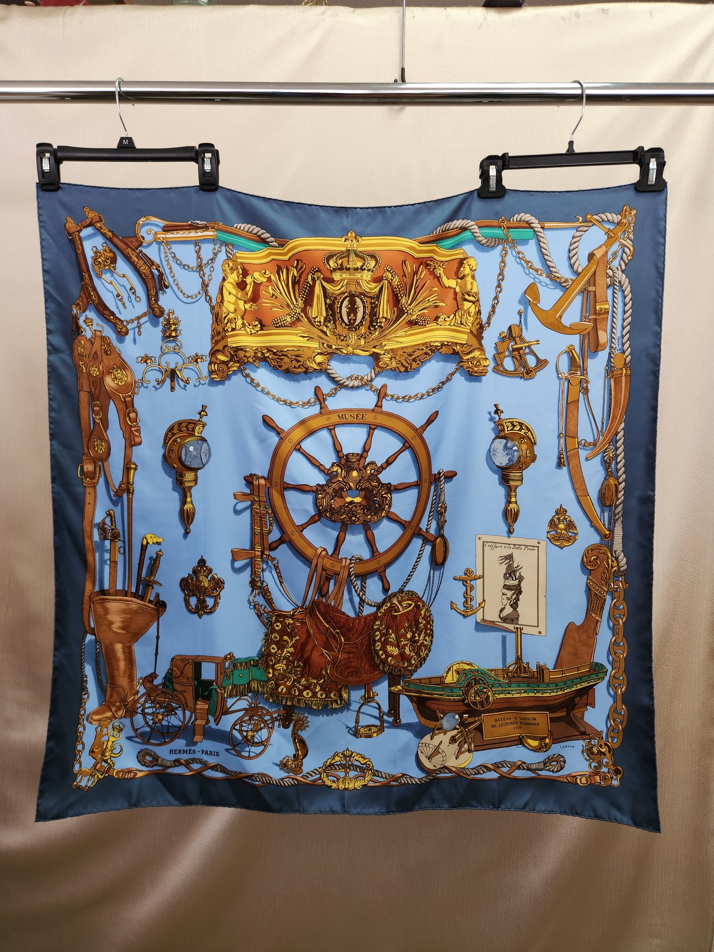 Vintage - Hermes "Musee Museum" 90cm Silk Scarf