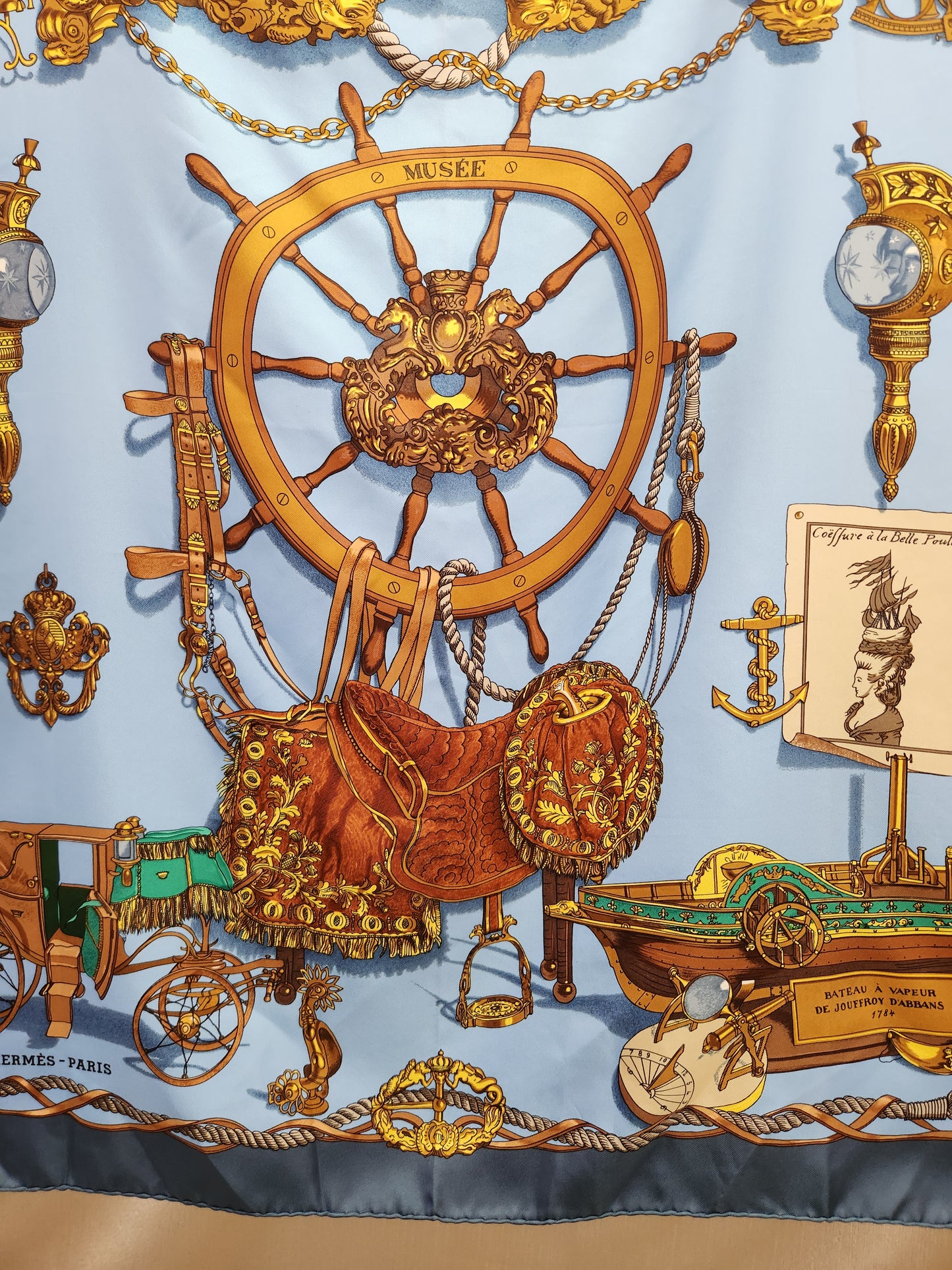 Vintage - Hermes "Musee Museum" 90cm Silk Scarf