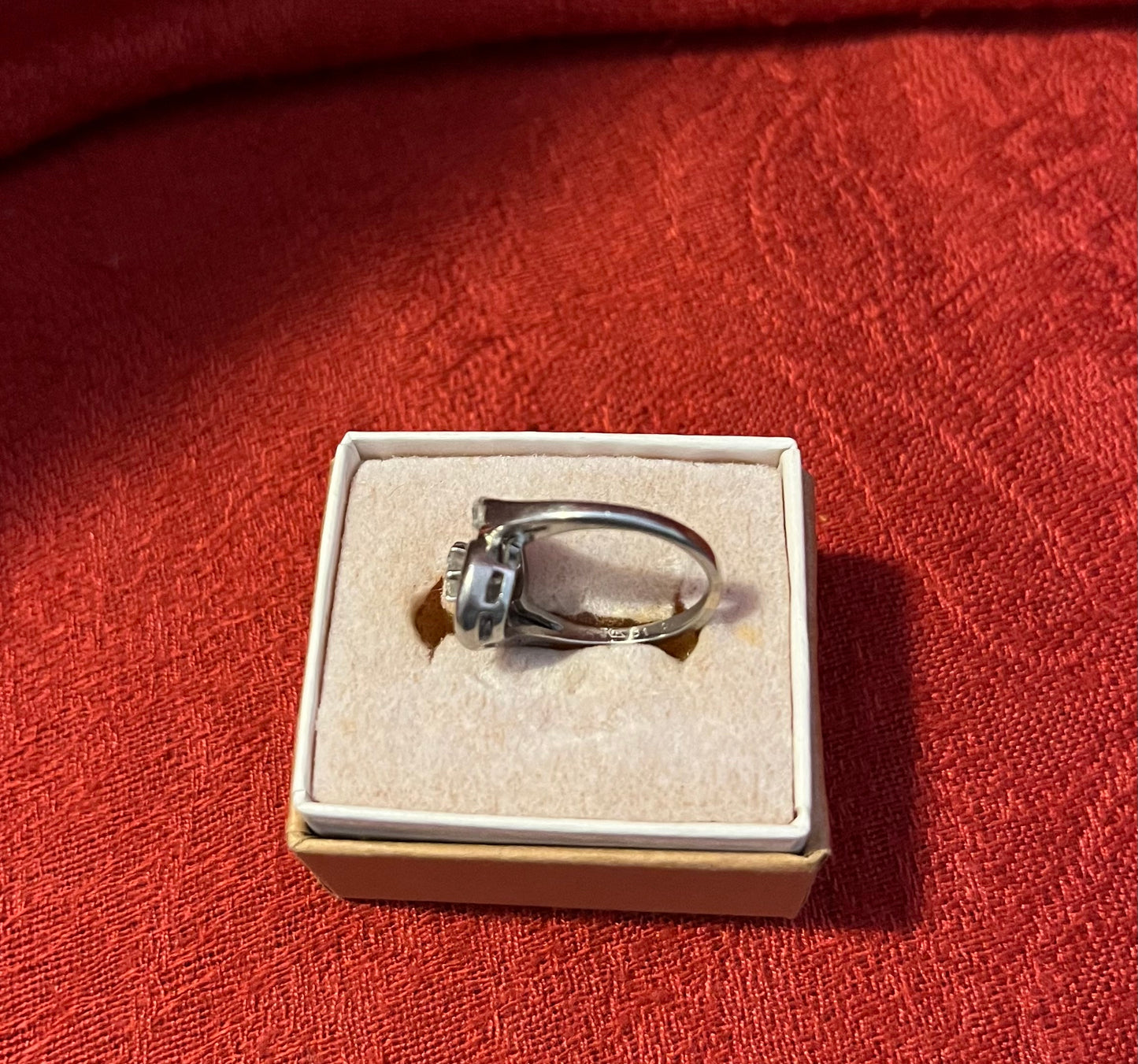 Vintage 18KT White Gold and Diamond Cocktail Ring-Size 5