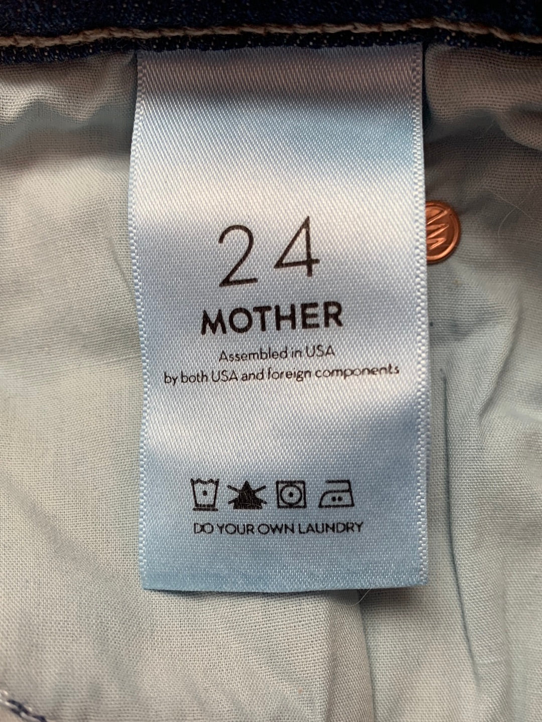 MOTHER right of passage The High Waisted Rascal Slice Undine Hem Jeans - 24