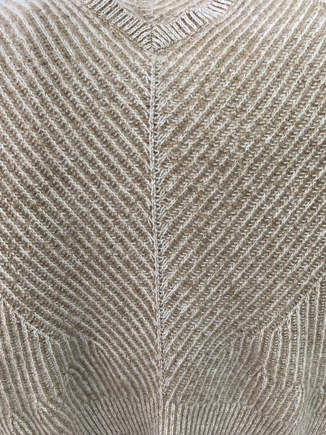 MOTH ANTHROPOLOGIE marled tan Cashmere Sweater - XXS