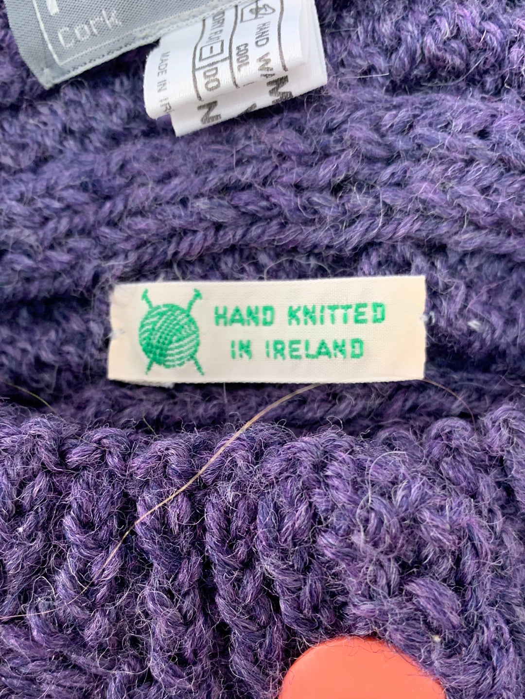 VTG - ROSEMARIE B purple Mohair Wool Farm Cardigan Sweater - XL/XXL