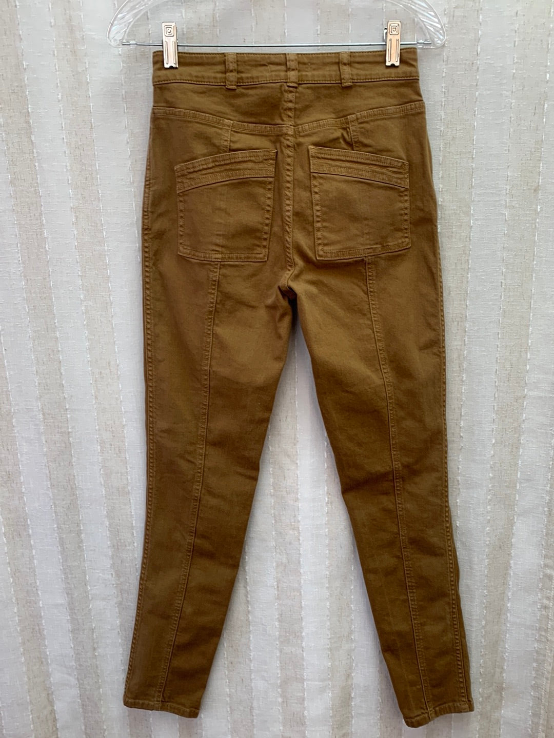 ULLA JOHNSON caramel Seam Front High Waist Jeans - 0