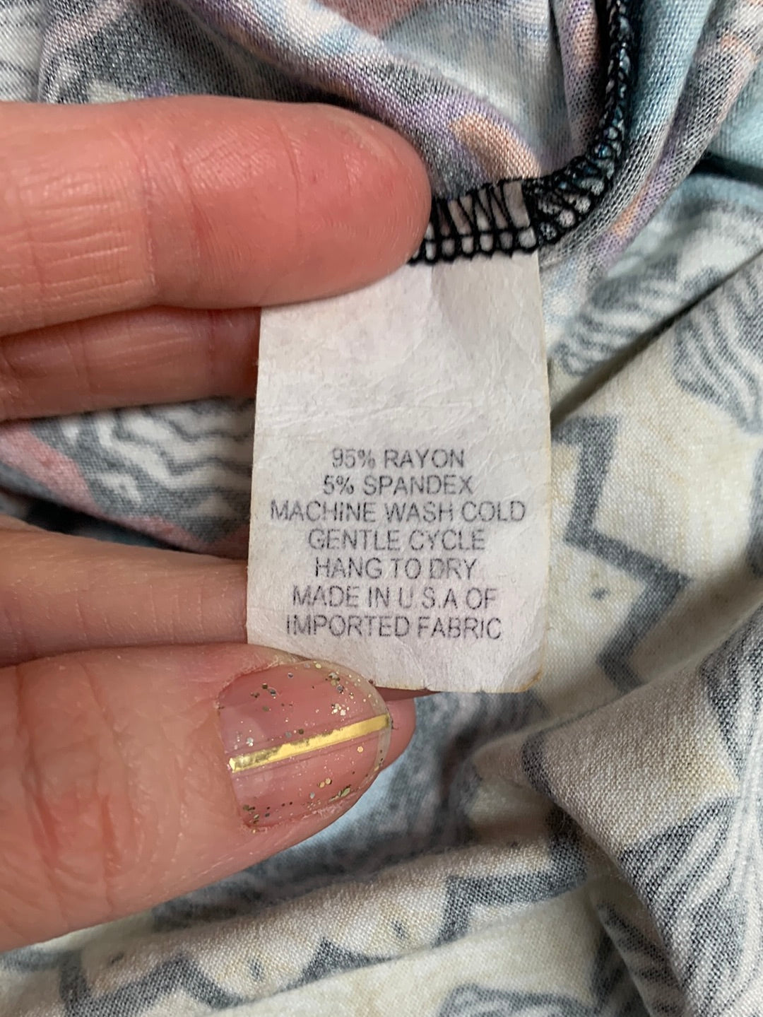 SALAAM blue multicolor print 3/4 Sleeve Lucy Tunic / Dress - M