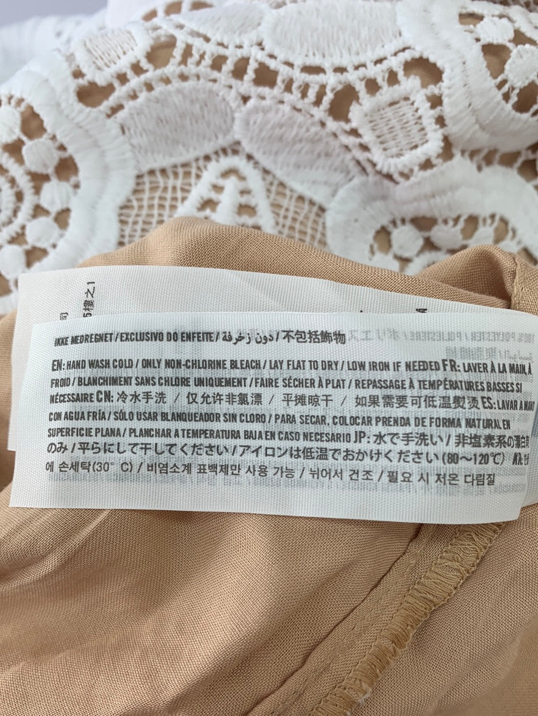 NWT - ABERCROMBIE & FITCH white Lace Midi Pencil Skirt - 2