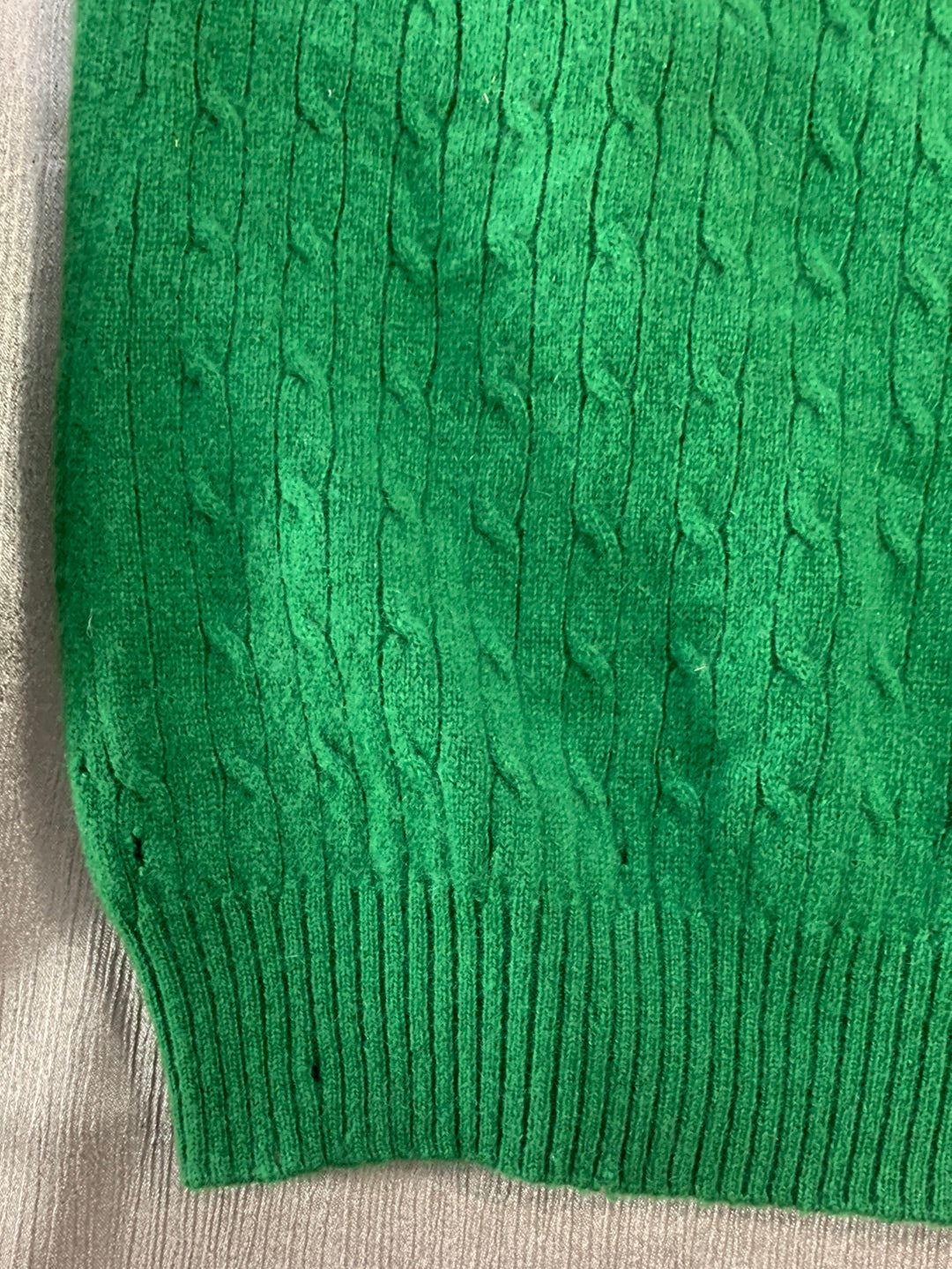LOT OF 3 CASHMERE Sweater Upcycle Felt Craft Cutters Fabric - green tan gray
