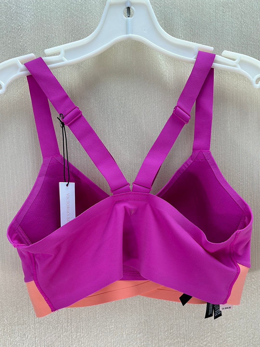 NWT - VICTORIA'S SECRET pink orange On Point Freedom Cloud Sport Bra - M