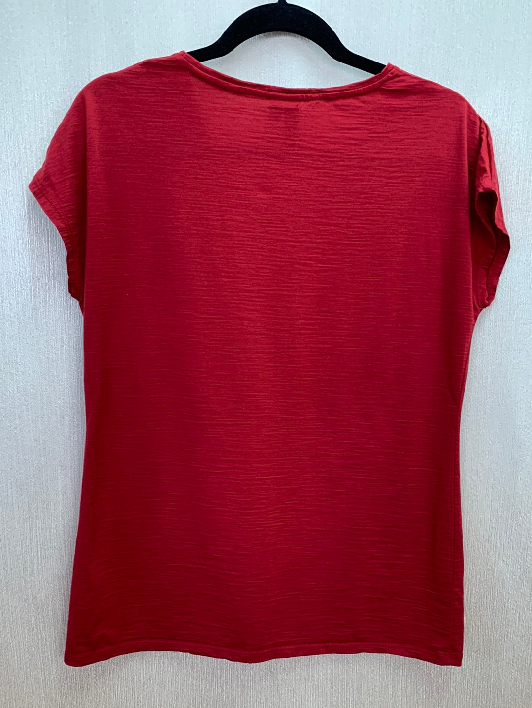 IBEX red Merino Wool Blend Scoop Neck Dolman Top - Large