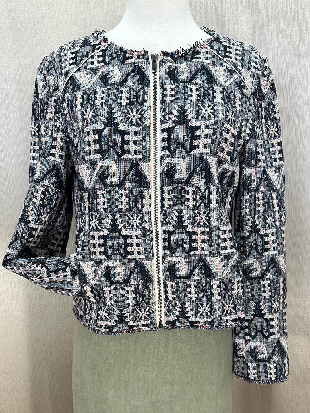 HEI HEI ANTHROPOLOGIE multi Tinsley Faifo Textured Jacquard Jacket - 10P