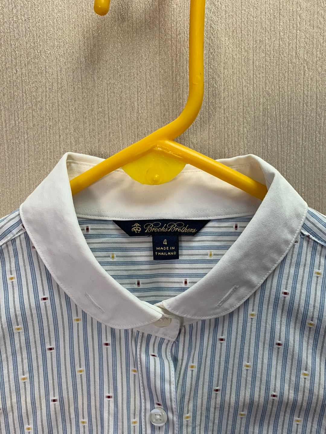 BROOKS BROTHERS blue stripe Button Up Long Sleeve Shirt - 4