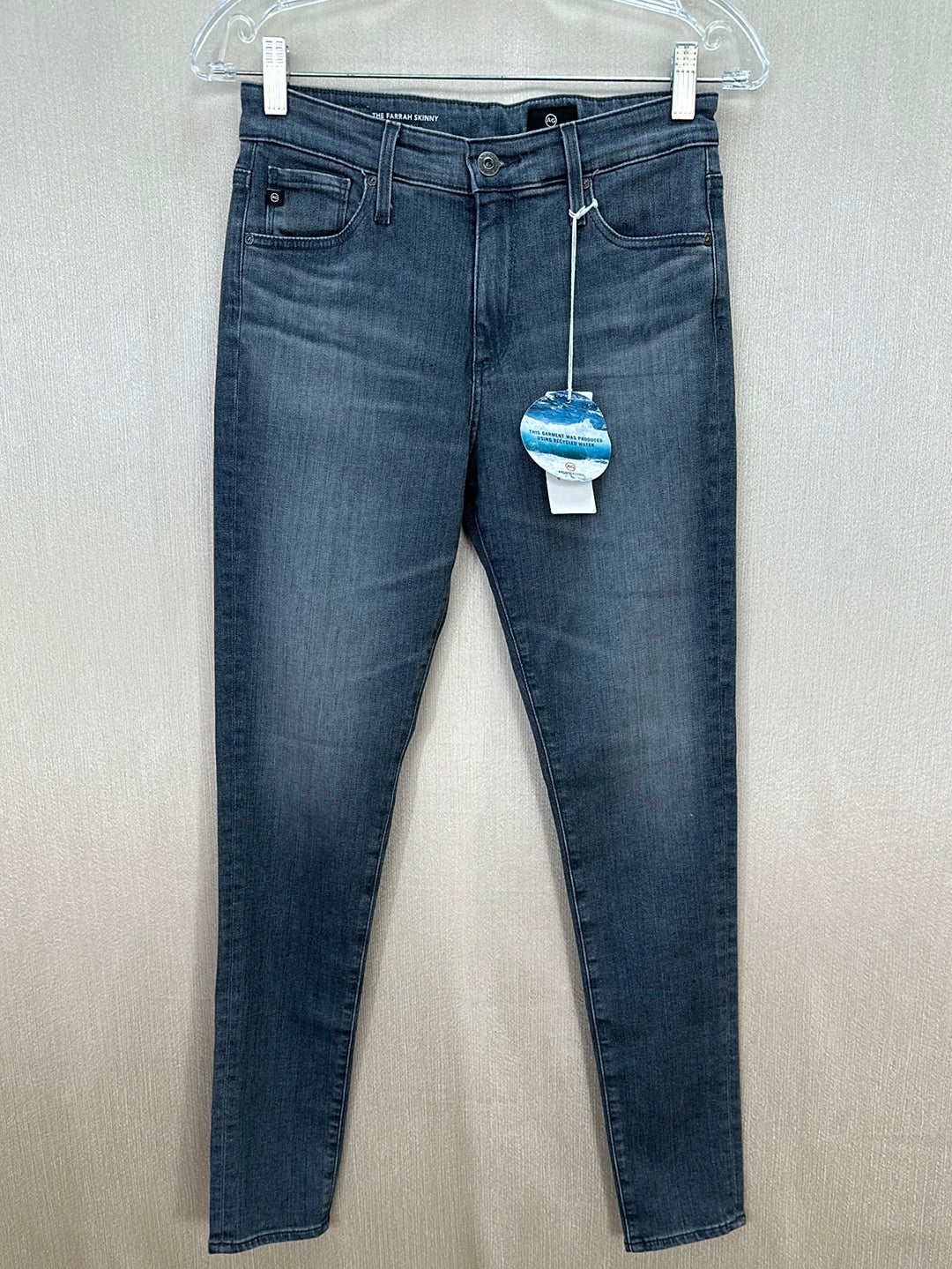 NWT - ADRIANO GOLDSCHMIED embers grey Farrah High Rise Skinny Jeans - 27