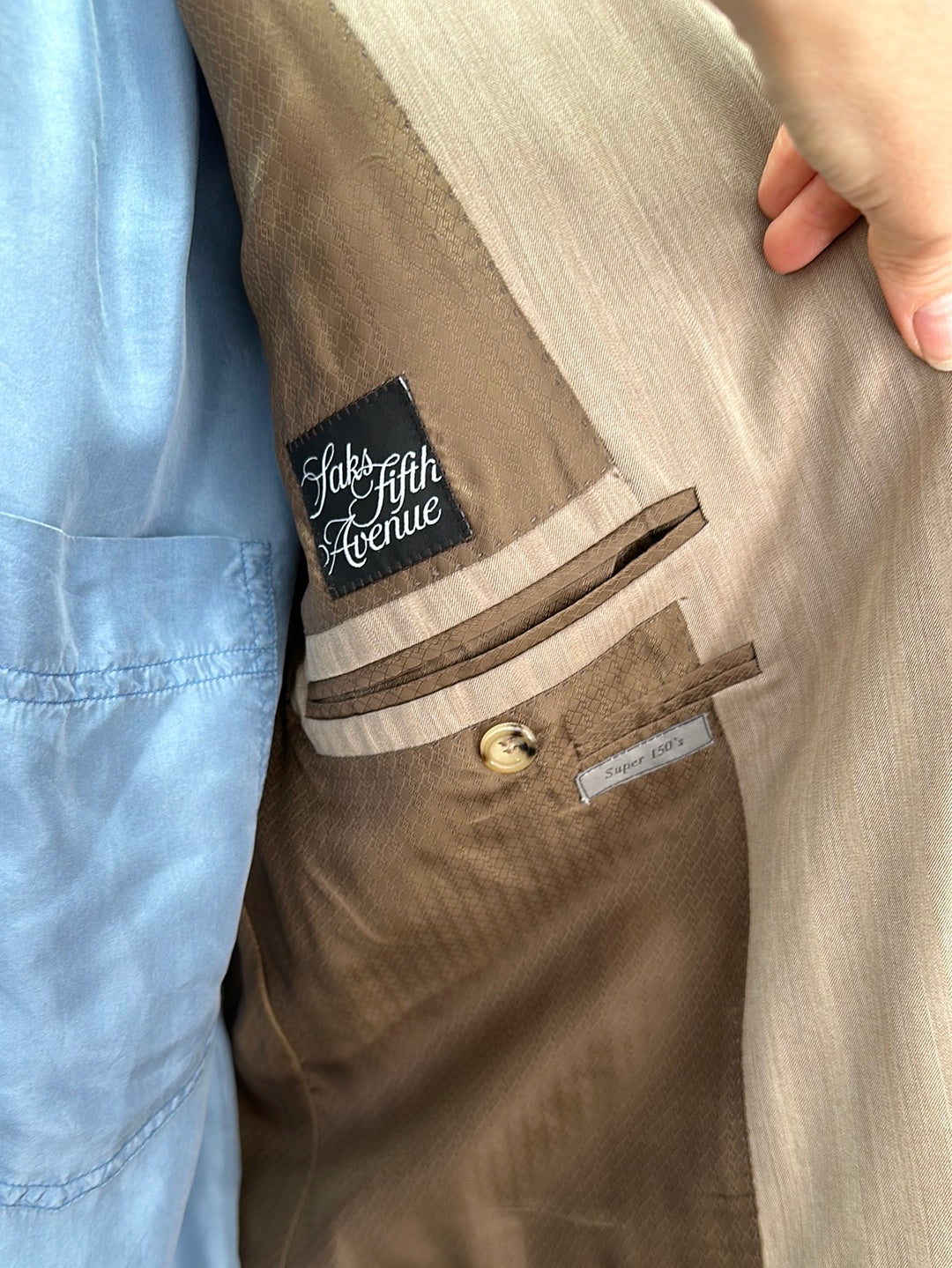 CANALI light brown 100% Wool Super 150's 2 Button Sport Coat - 54 / US 44L