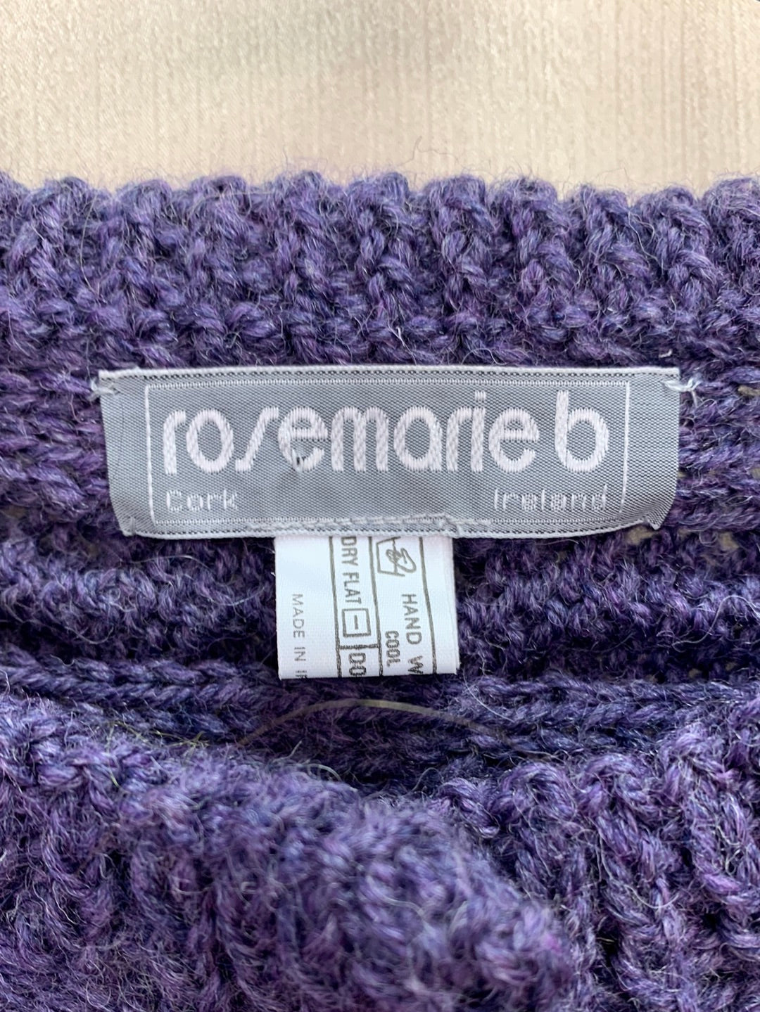 VTG - ROSEMARIE B purple Mohair Wool Farm Cardigan Sweater - XL/XXL