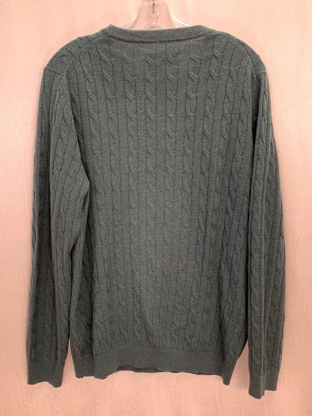 CHARLES TYRWHITT dark green Lambs Wool Sweater - M