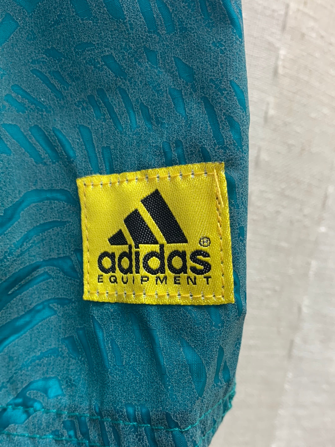 NWT Vintage - ADIDAS teal print illumiNITE Reflective Fabric Shorts - Medium