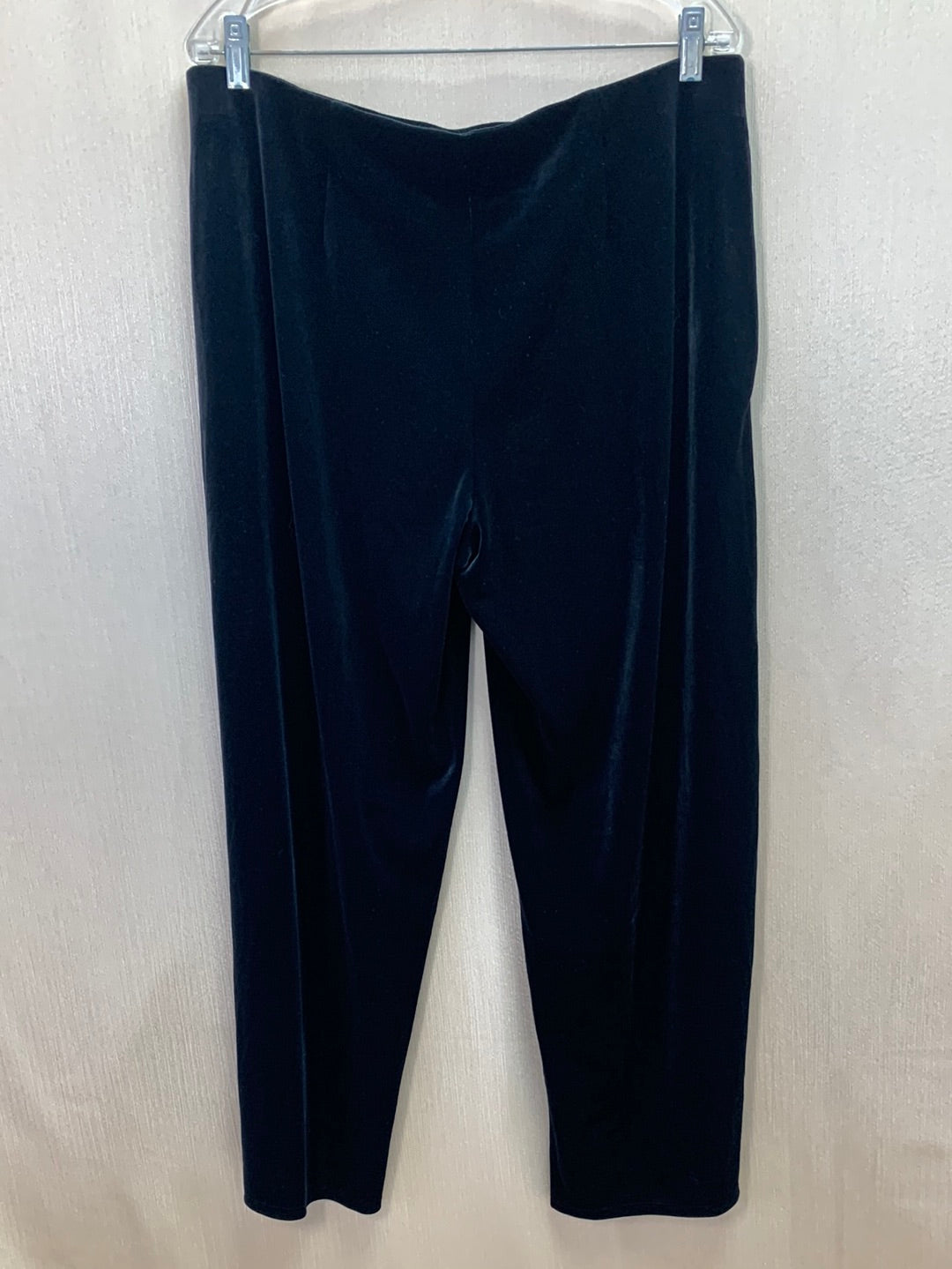 NWT - J. JILL black Wearever Collection Velour Full Wide Leg Pant - PL