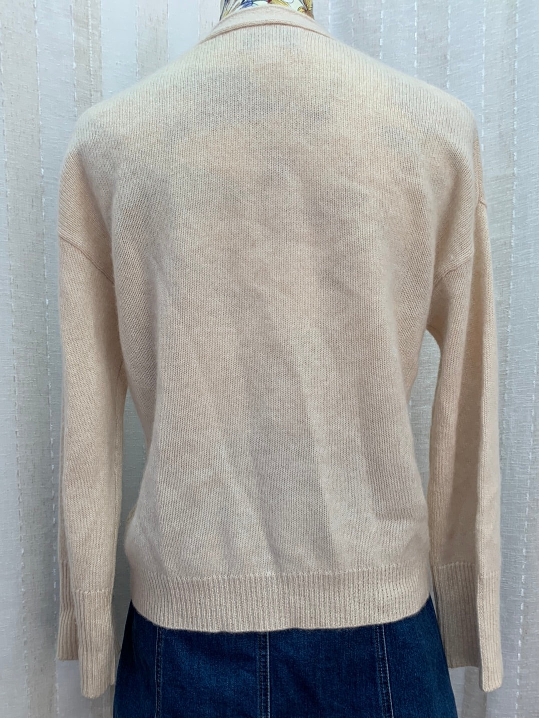 MAGASHCHONI tan Cashmere V-Neck Button Cardigan - Small