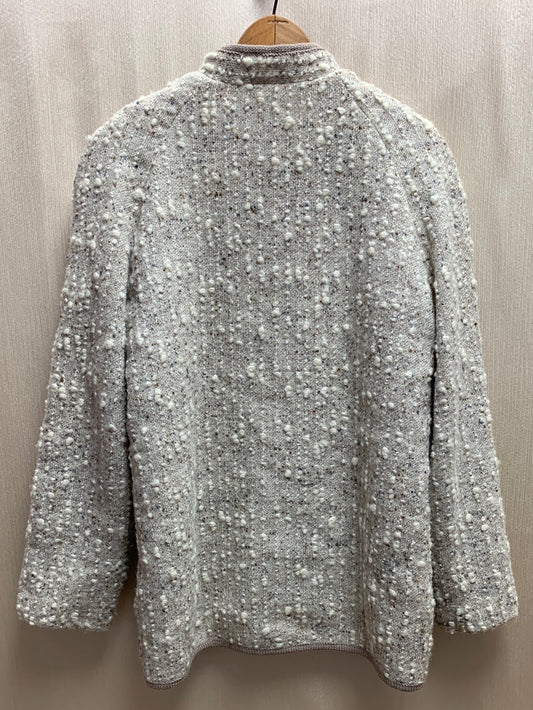 NORM THOMPSON beige cream Pure Wool Boucle Toggle Button Jacket - L