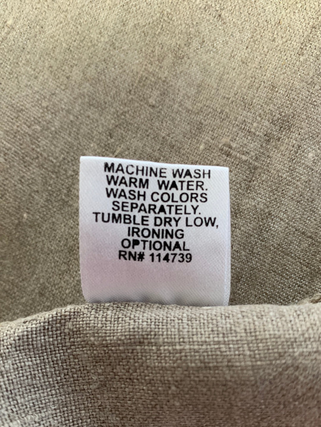 FLAX oatmeal tan Linen 32.5" Long Midi Maxi Pull On Skirt - L