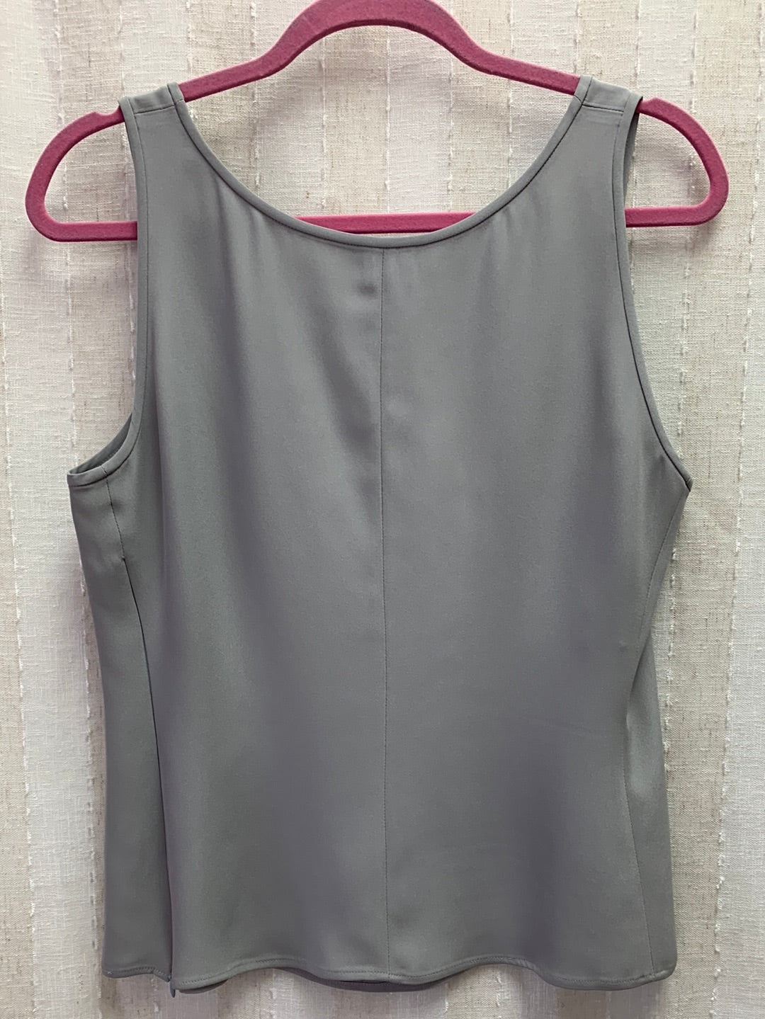 ARMANI COLLEZIONI gray Silk Blend Sleeveless Shell Tank Top - 10