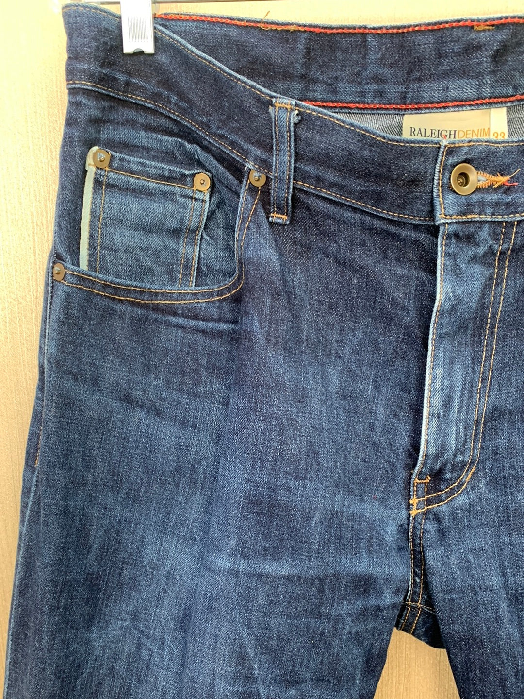 RALEIGH DENIM dark wash Slim Fit Straight Leg Jones Jeans - 33