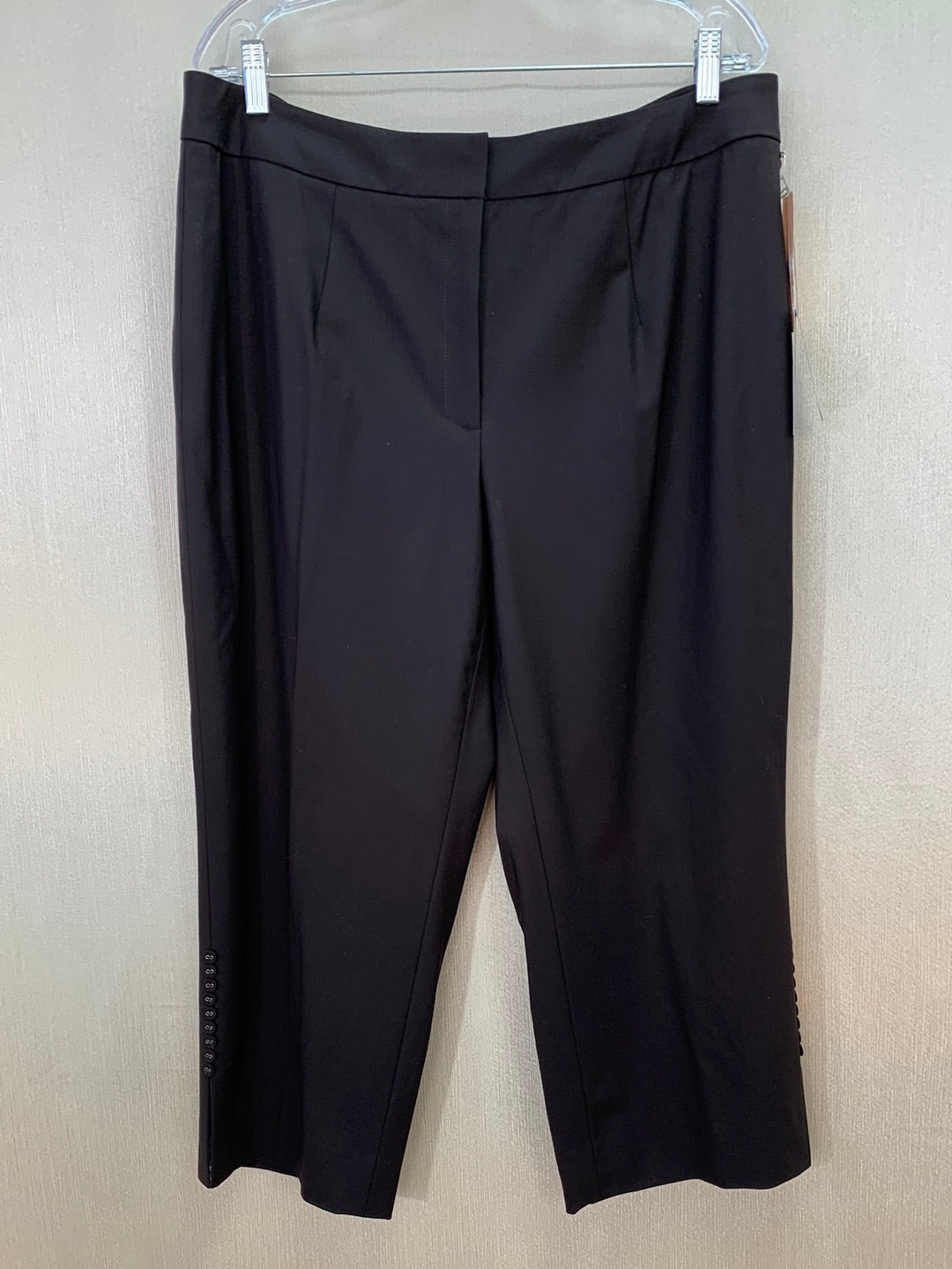 NWT - TESORI WOMAN ash brown Wool Unlined Cropped Pants - 16W