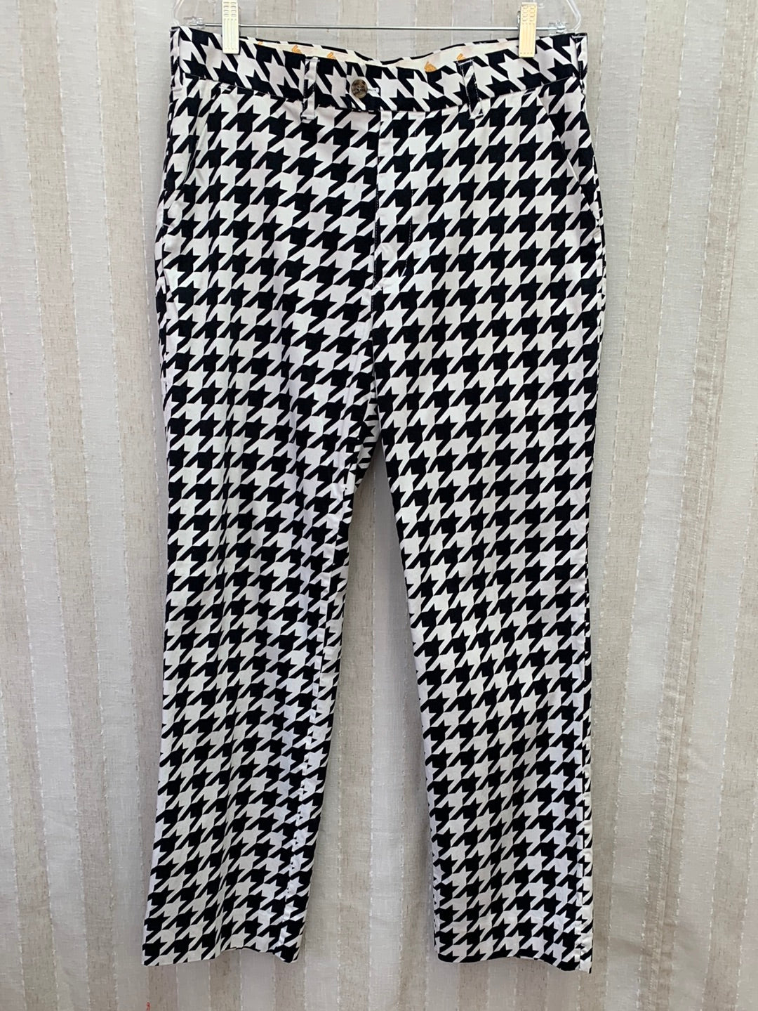 LOUDMOUTH black white houndstooth Cotton Fairway Heritage Pants - 36x32