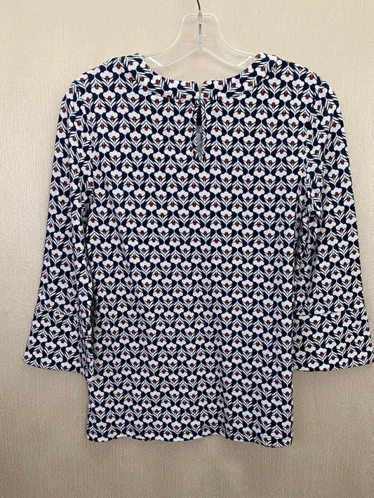 NWT - BODEN navy floral print Modal Blend 3/4 Sleeve Shirt - US 6