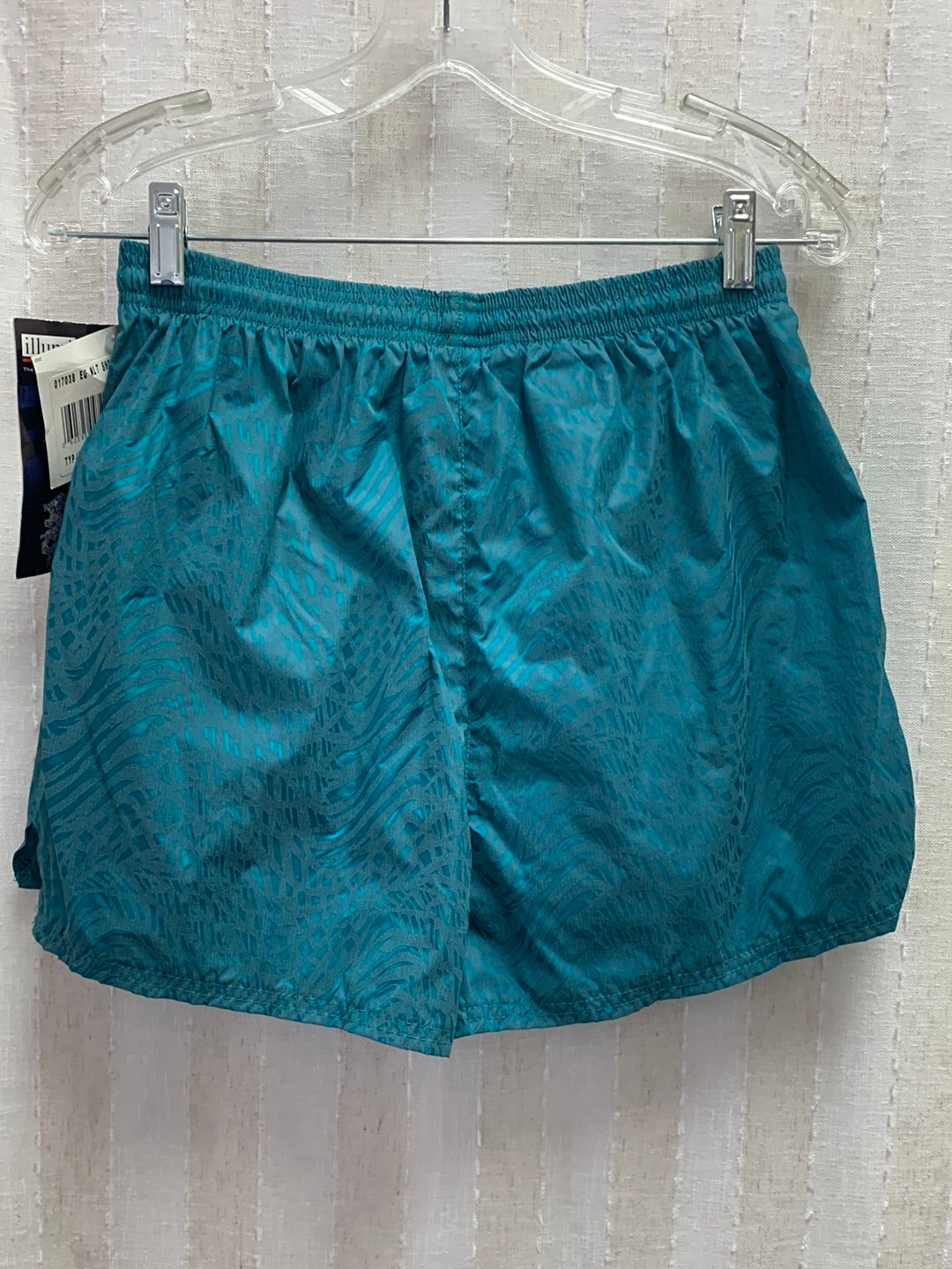 NWT Vintage - ADIDAS teal print illumiNITE Reflective Fabric Shorts - Medium