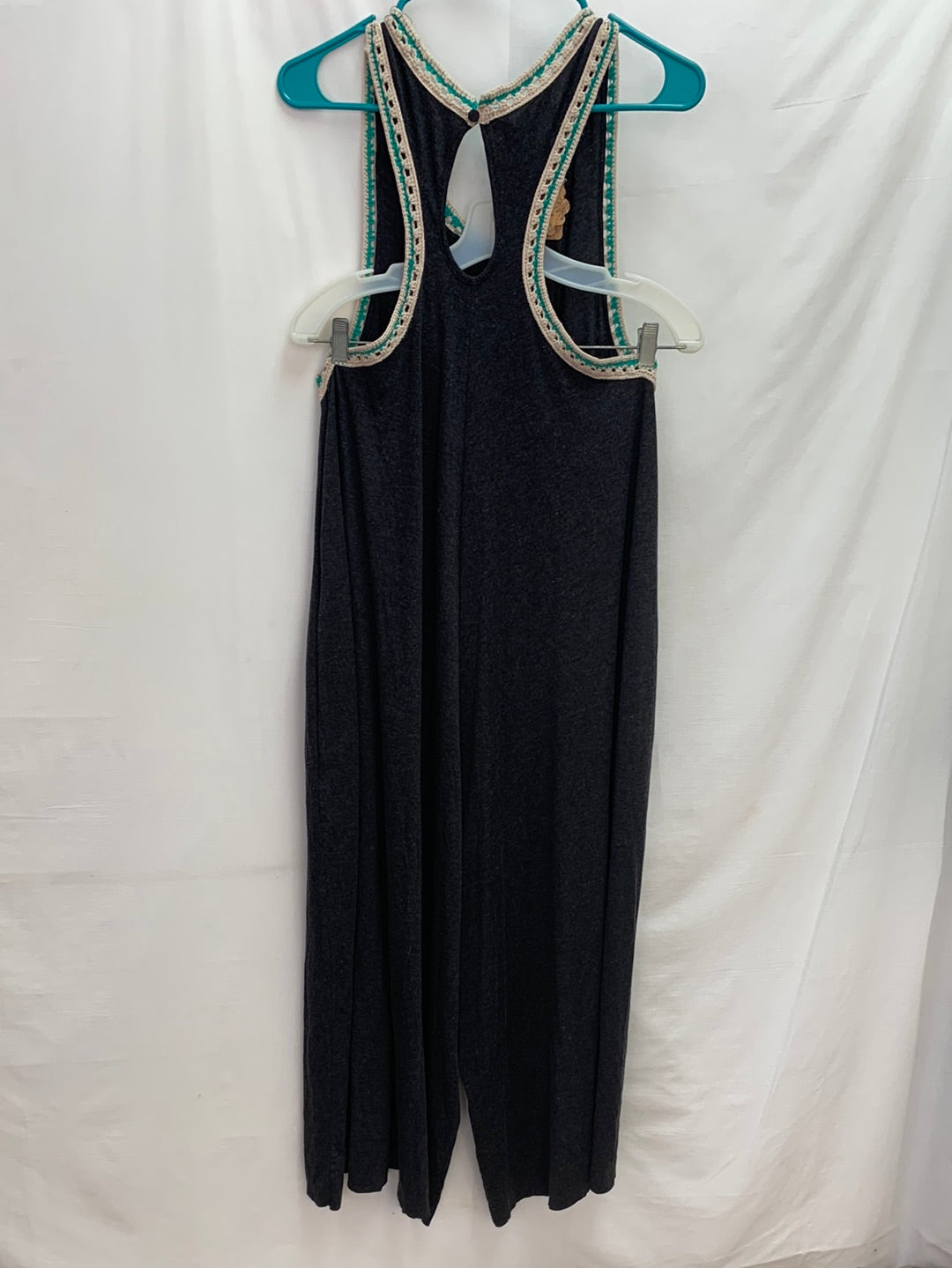 NWT - NATURAL LIFE charcoal gray Crochet Detail Willow Jumpsuit - XL