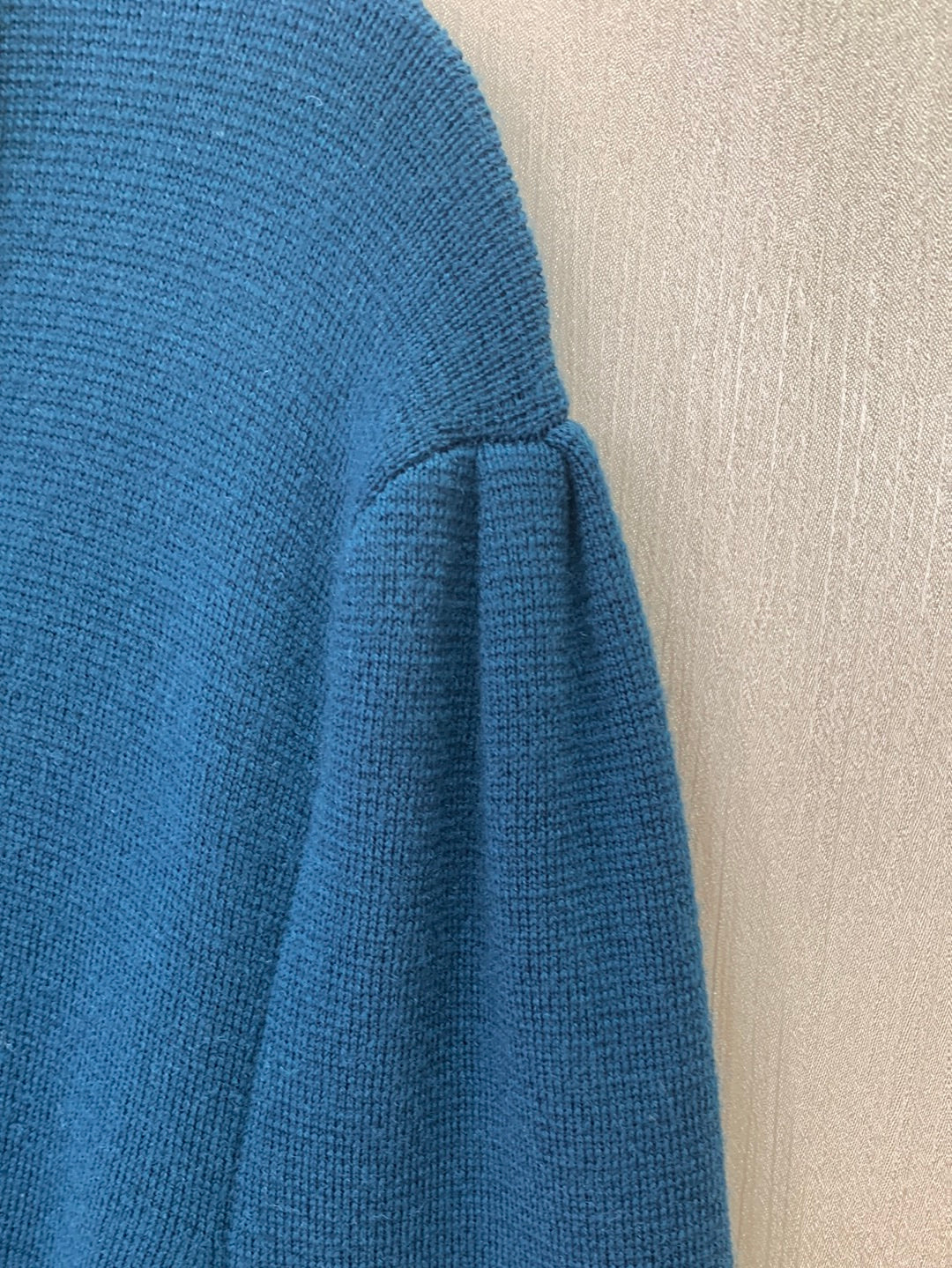 TALBOTS dark blue 100% Merino Wool Sweater Blazer Cardigan - XL