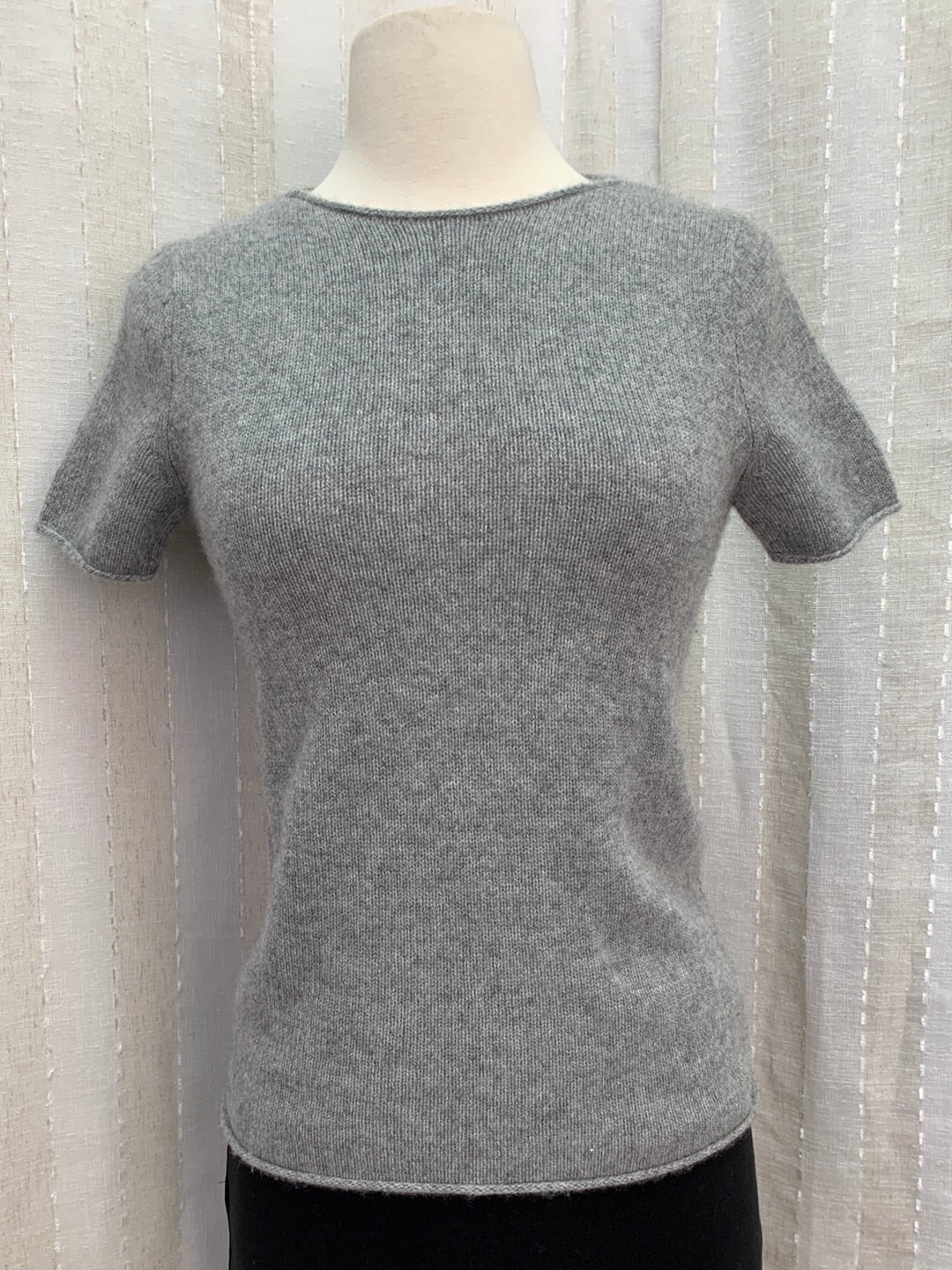 THEORY gray Short Sleeve Tolleree Cashmere Jumper Sweater - S