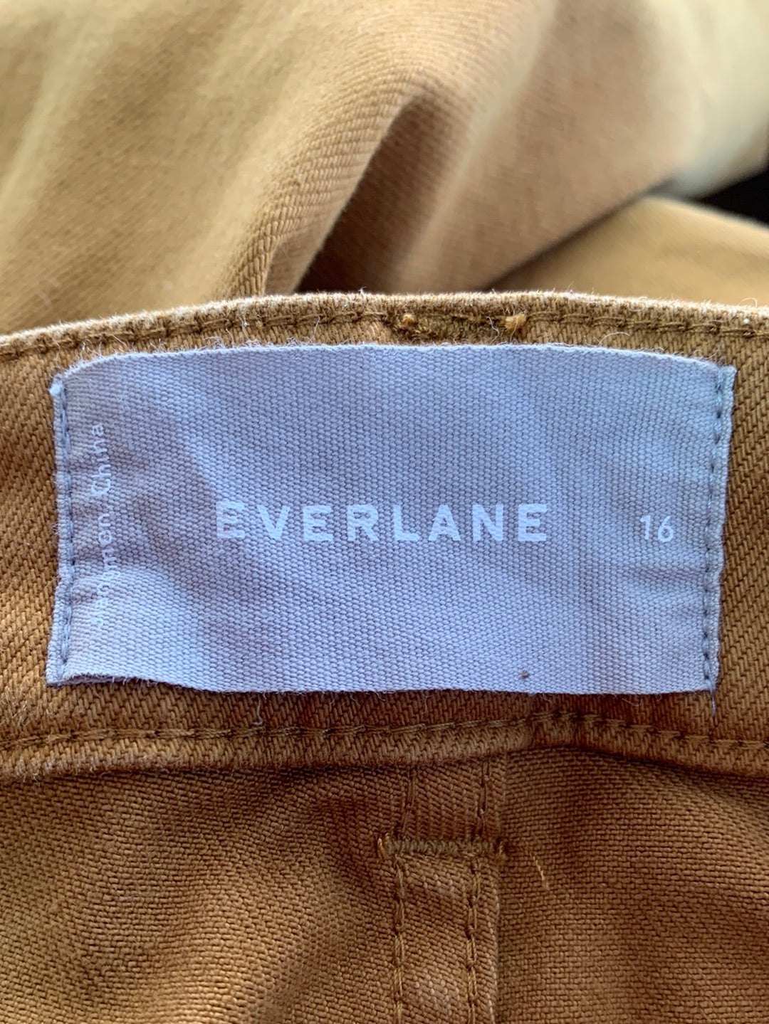 EVERLANE caramel brown Minimalist Cropped Straight Leg Jeans - 16