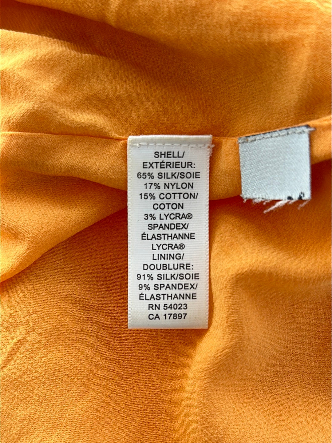 BANANA REPUBLIC orange Silk Blend Iridescent Sequin Beaded Top - M