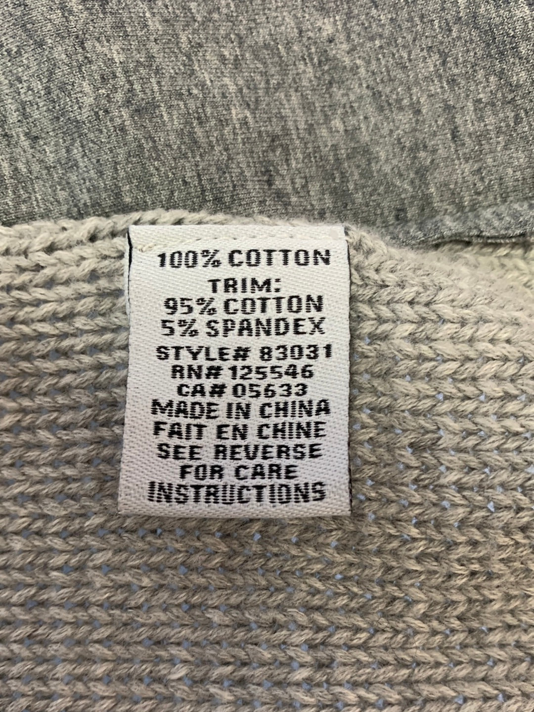 HABITAT CLOTHES gray Lagenlook Two Tone Knit One Button Cardigan - XXL