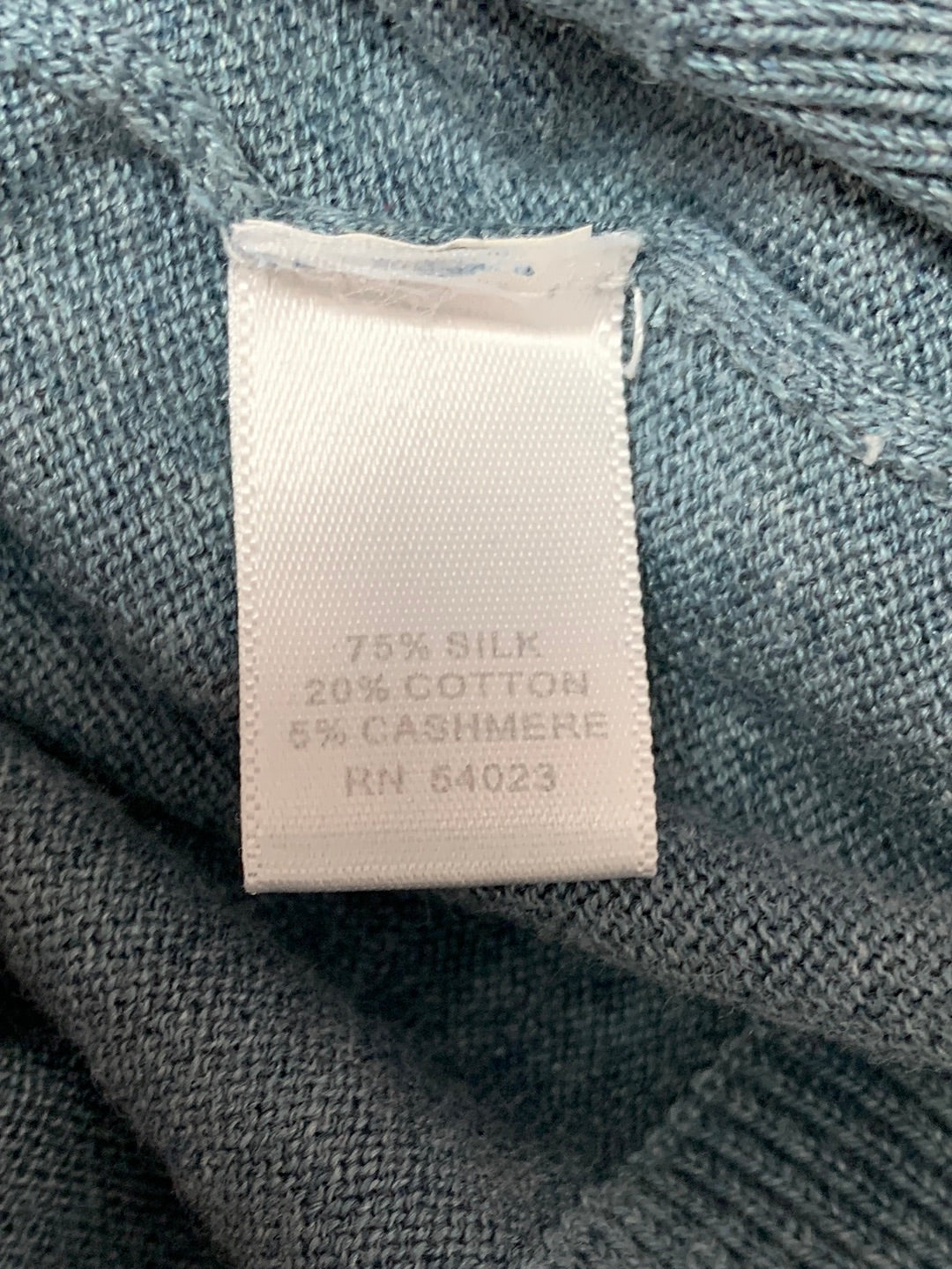 BANANA REPUBLIC marled blue Luxury Silk Cotton Cashmere Sweater - Large