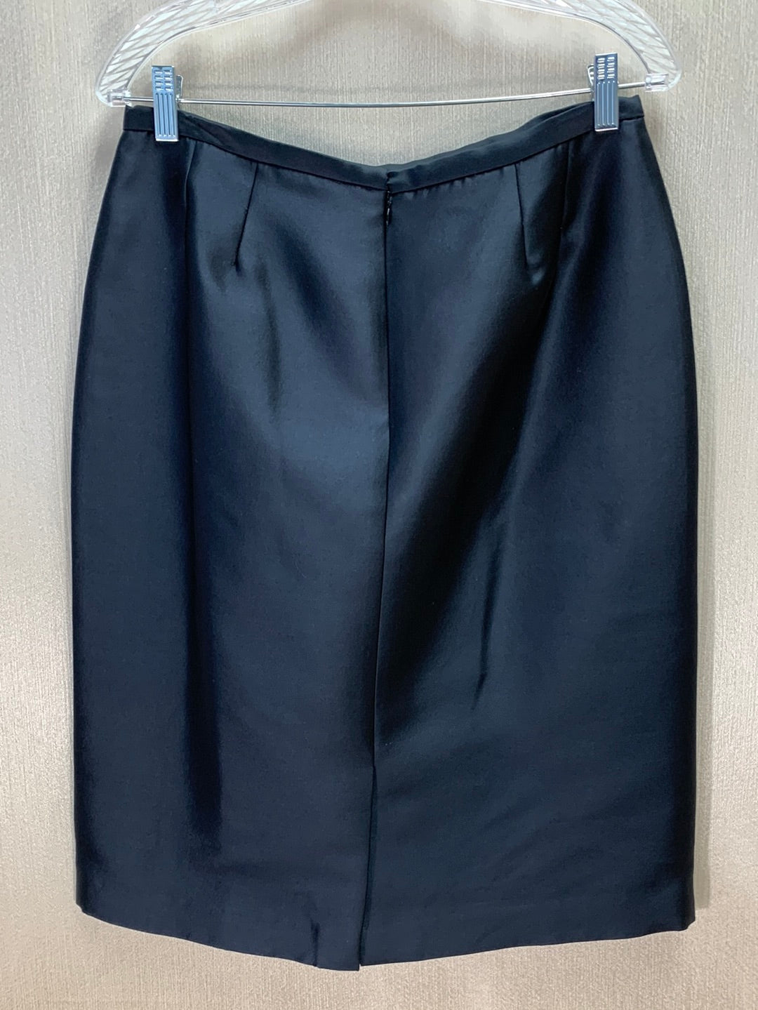 VTG - BIGIO COLLECTION black Silk Wool Beaded Blazer Skirt Suit - 12