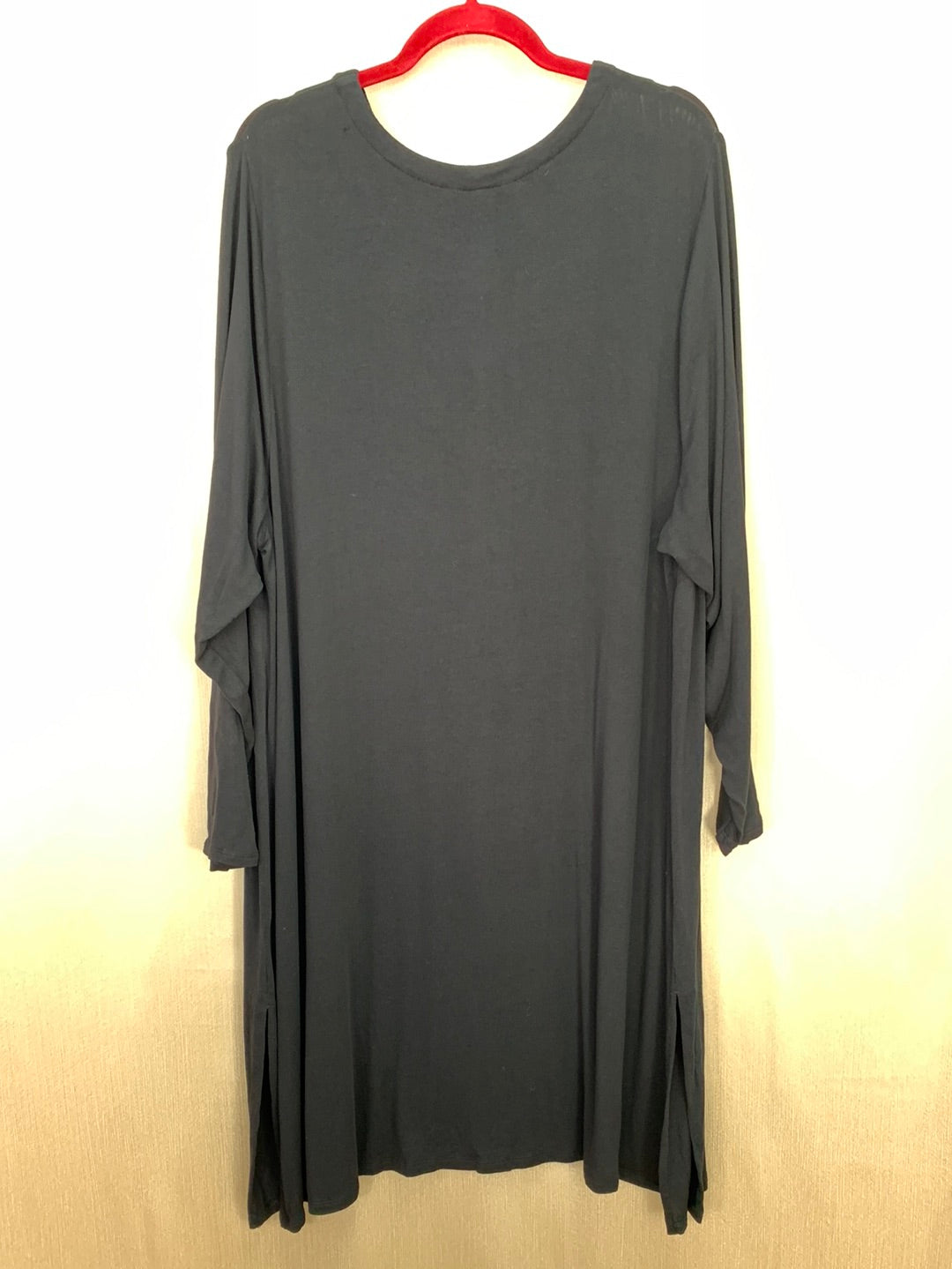 NWT - J JILL black Rayon Knit Button Up LS Cardigan Dress Tunic - 3X