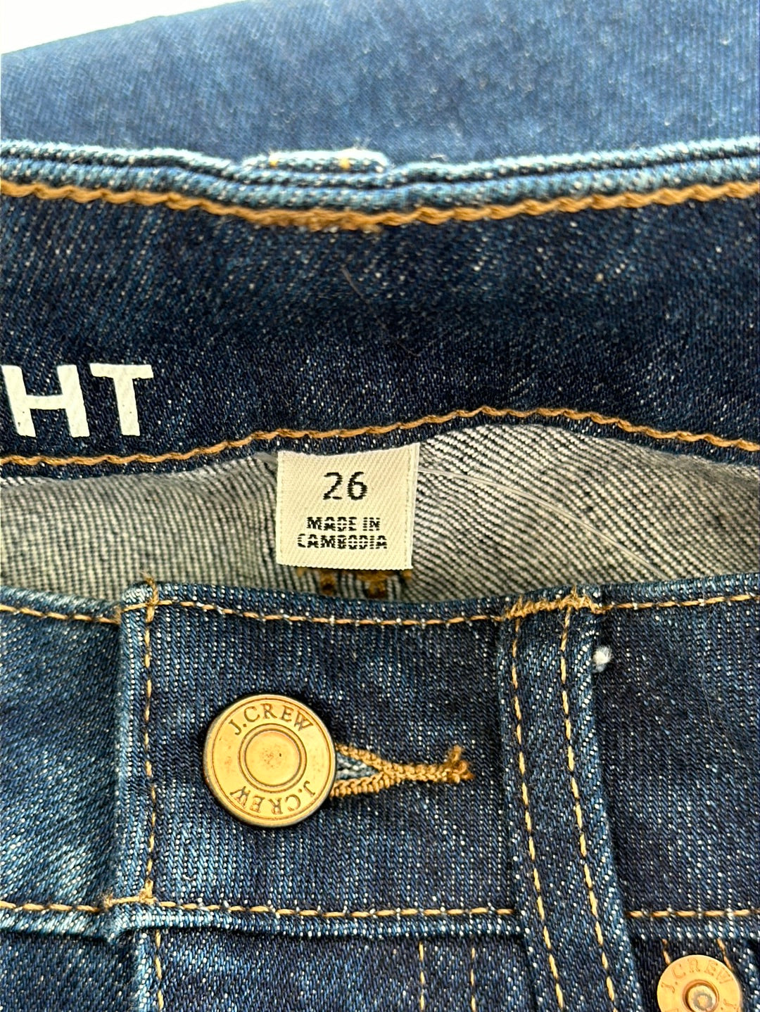 NWT - J. CREW dark wash Curvy Classic Straight Leg Jeans - 26